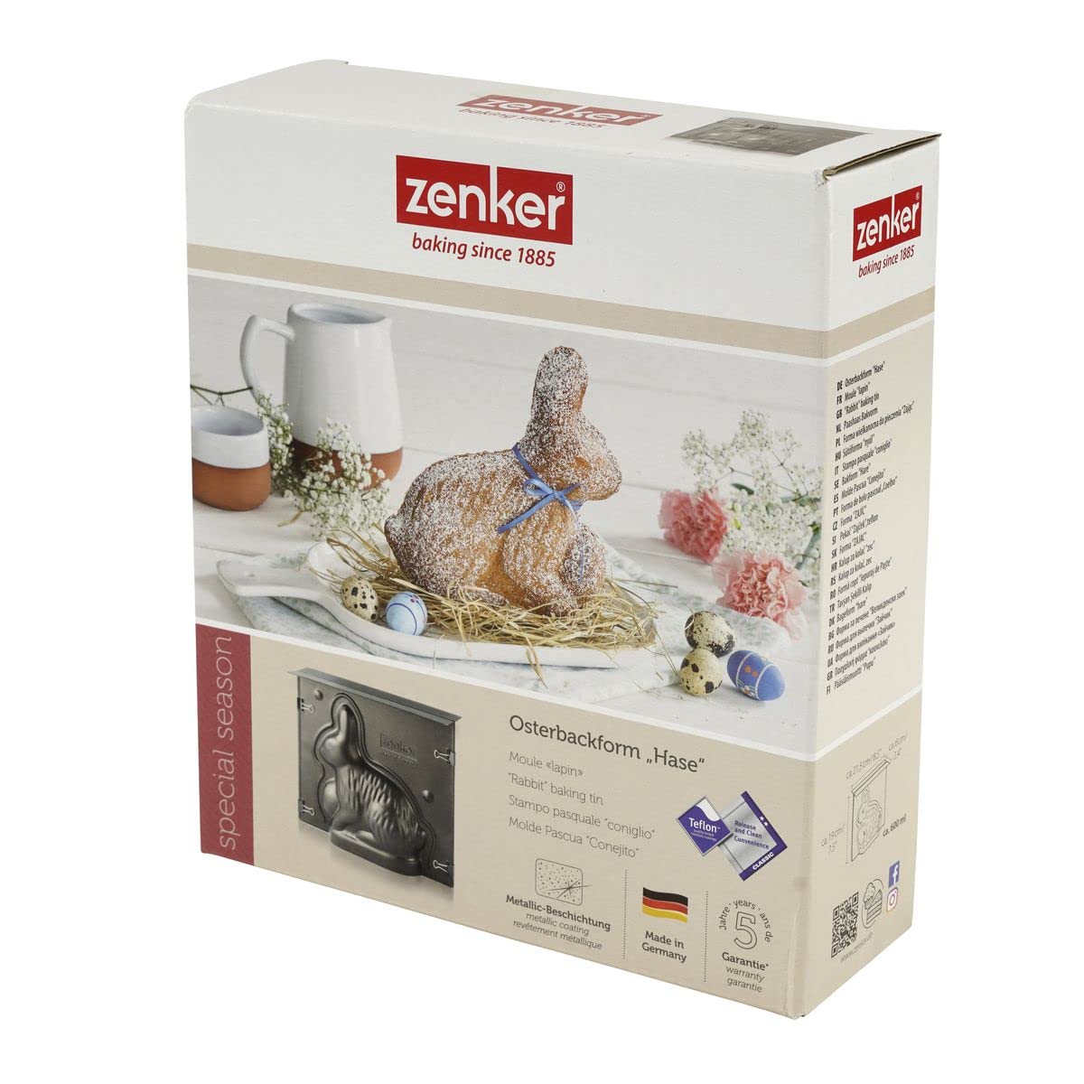 zenker-stampo-tortiera-3d-coniglietto-pasquale-22-5-x-20-cm-carbon-steel-antiade image 5