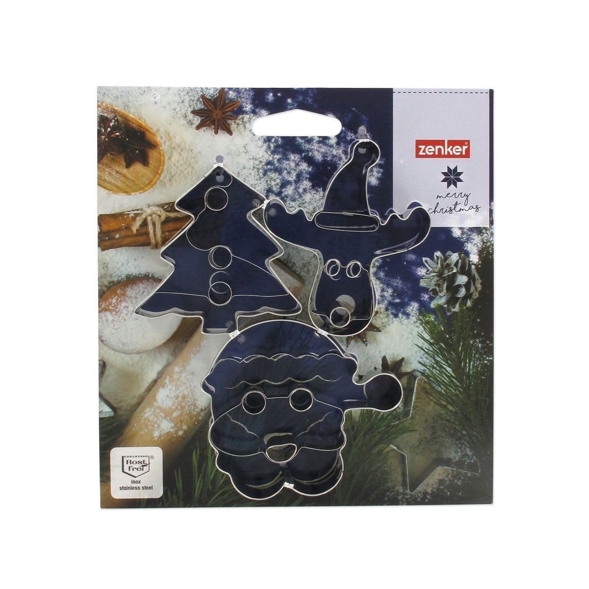 zenker-set-3-formine-biscotti-natalizi-linzer-in-acciaio-inossidabile-babbo-nata image 5