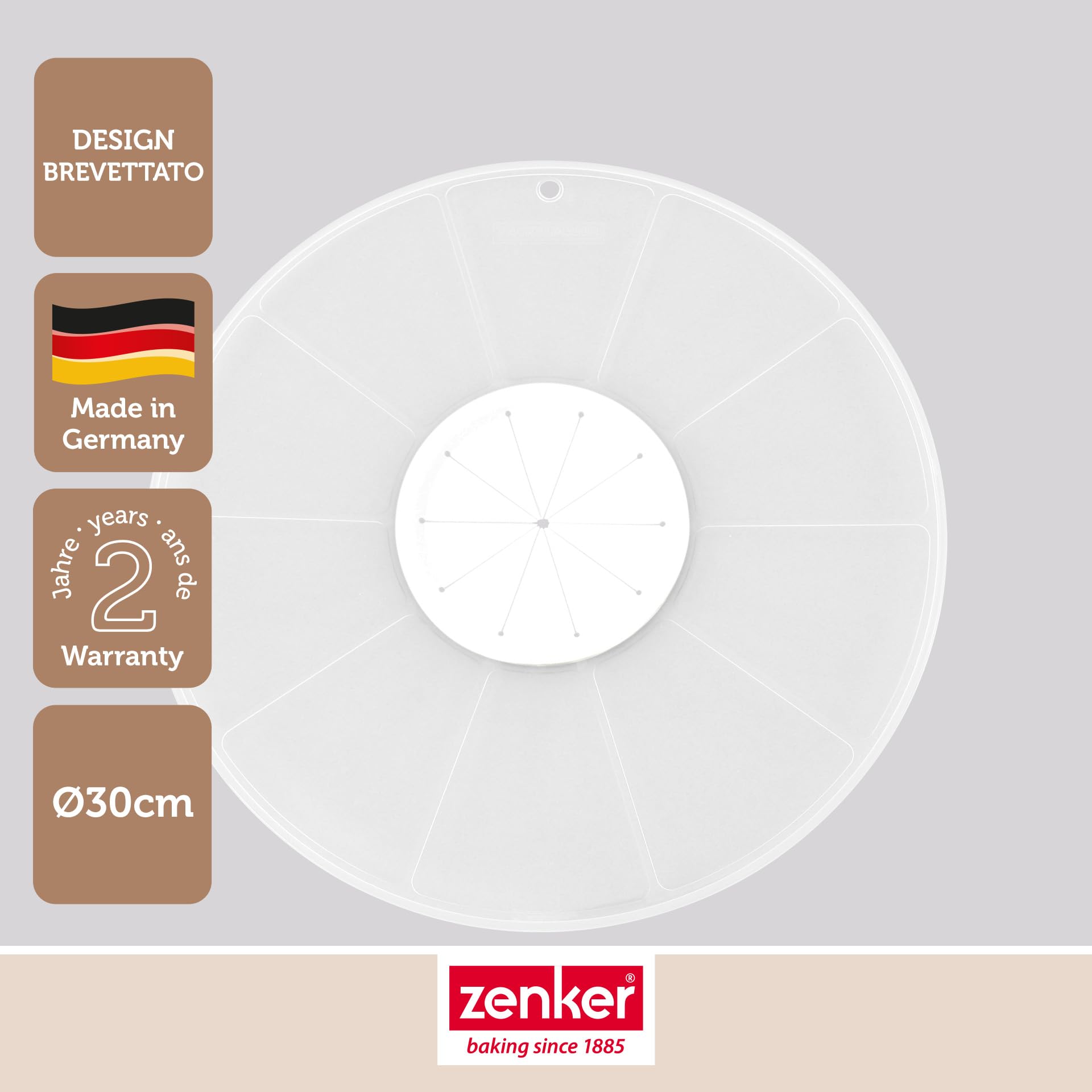 zenker-coperchio-paraspruzzi-antischizzi-30-cm-in-plastica-con-foro-centrale-in- image 2