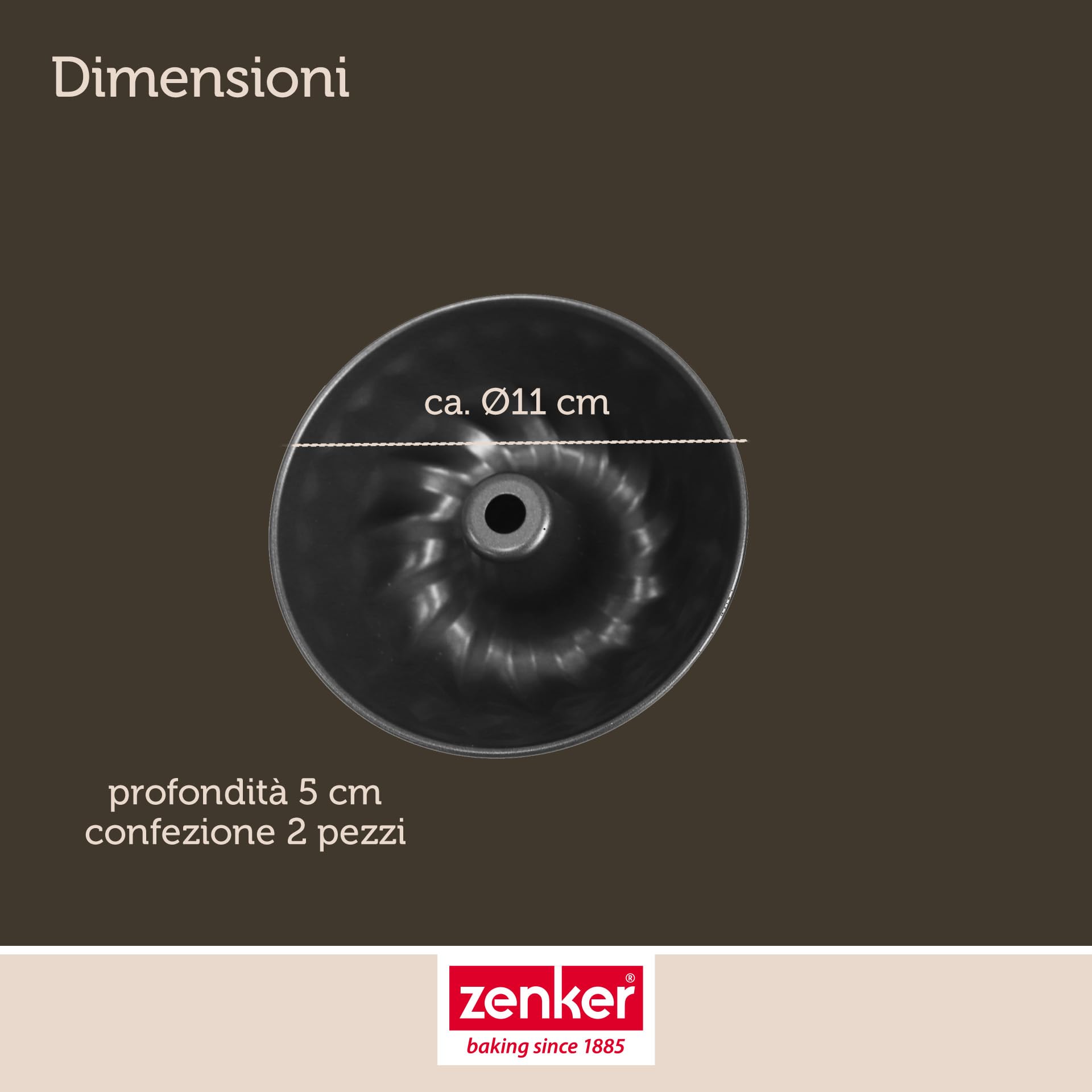 zenker-62208-set-2-mini-stampi-per-ciambelle-e-budini-in-acciaio-al-carbonio-ant image 5