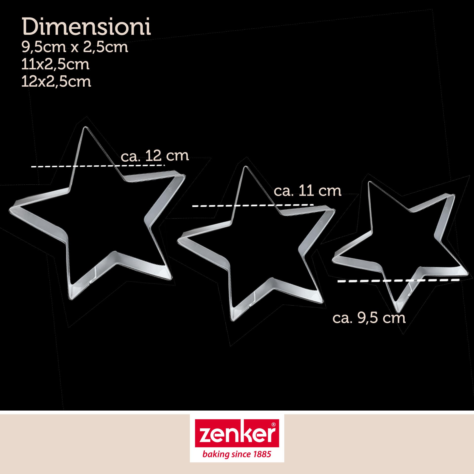 zenker-42893-set-3-coppapasta-per-biscotti-a-stella-3-misure image 5