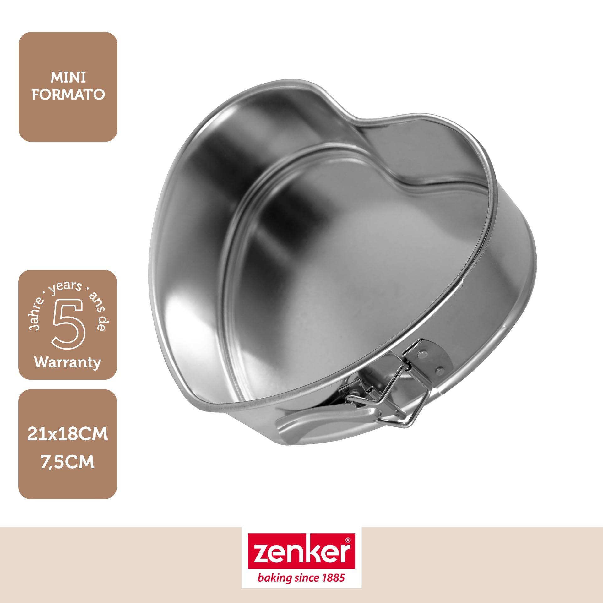 zenker-linea-silver-stampo-tortiera-mini-apribile-a-forma-di-cuore-in-acciaio-st image 2