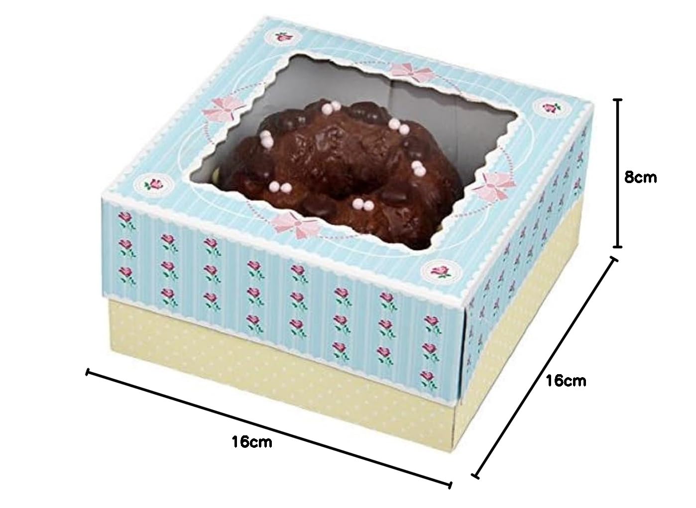 zenker-set-2-scatole-regalo-per-cupcake-e-minitorta-in-carta-multicolore-34-x-16 image 2