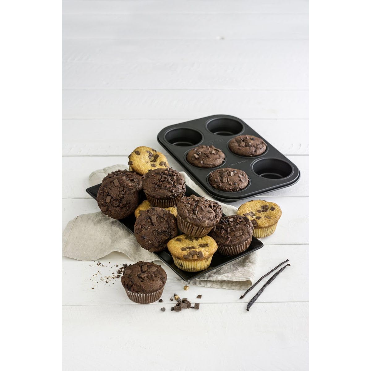 zenker-black-metallic-stampo-per-muffin-cupcake-a-6-impronte-7-cm-antiaderente-t image 7