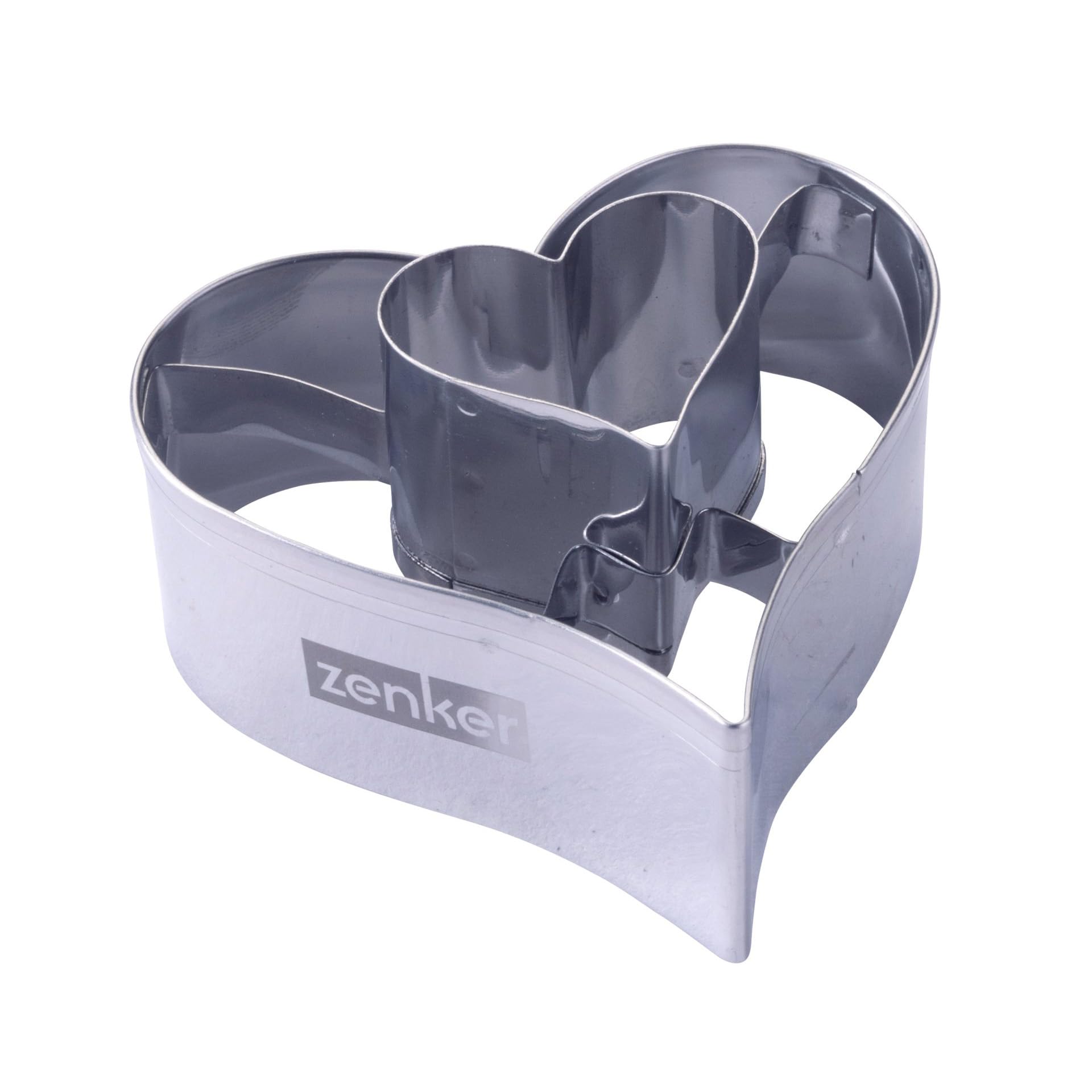 zenker-tagliabiscotti-linzer-a-cuore-2-in-1-in-acciaio-inossidabile-stampo-per-b image 1