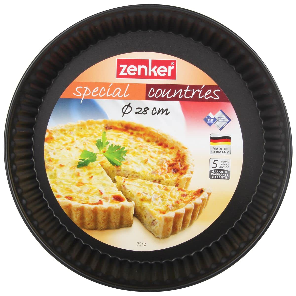 zenker-stampo-crostata-a-fondo-liscio-28-cm-black-metallic-rivestimento-antiader image 5