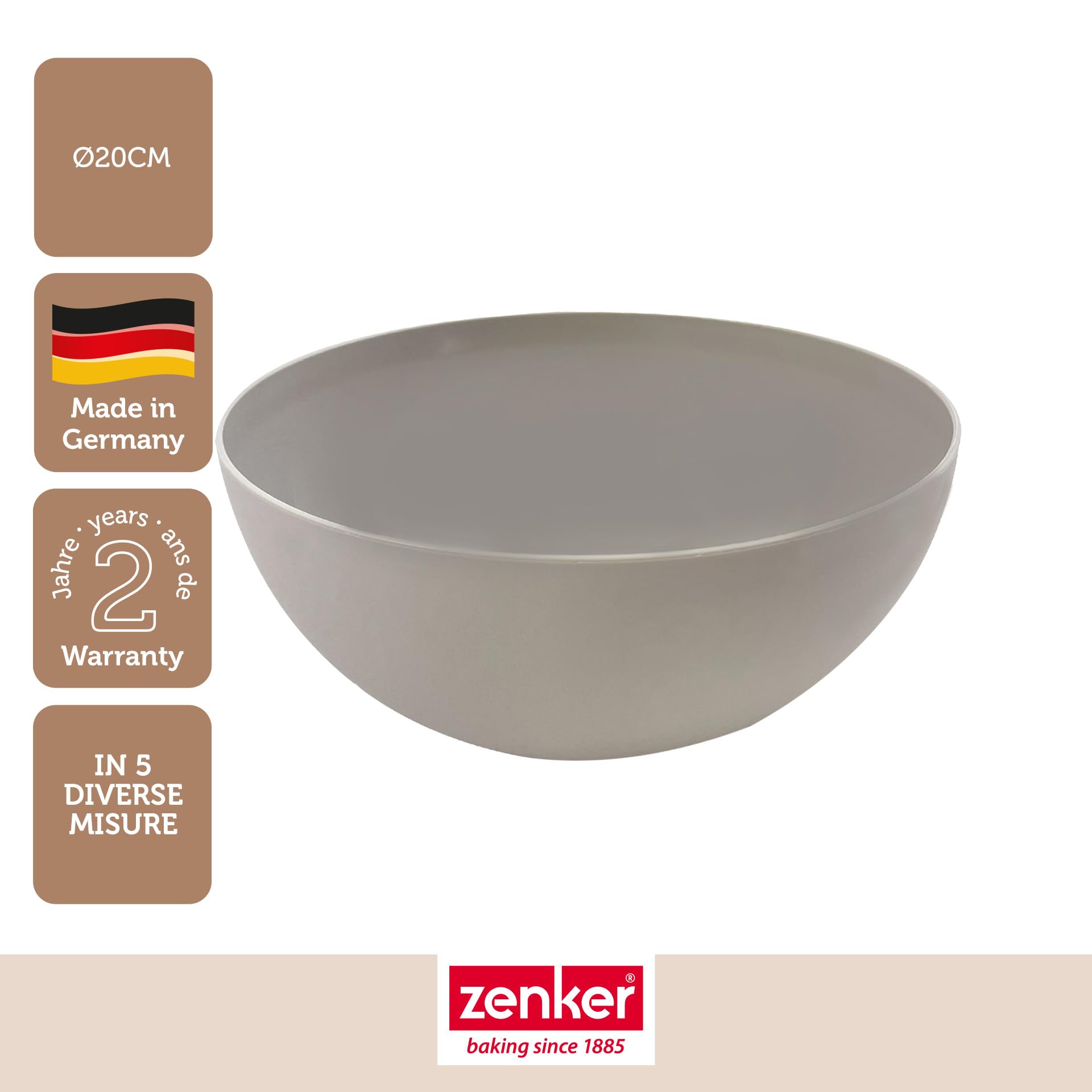 zenker-ciotola-cucina-multiuso-in-plastica-20-cm-1-7-litri-insalatiera-portafrut image 2