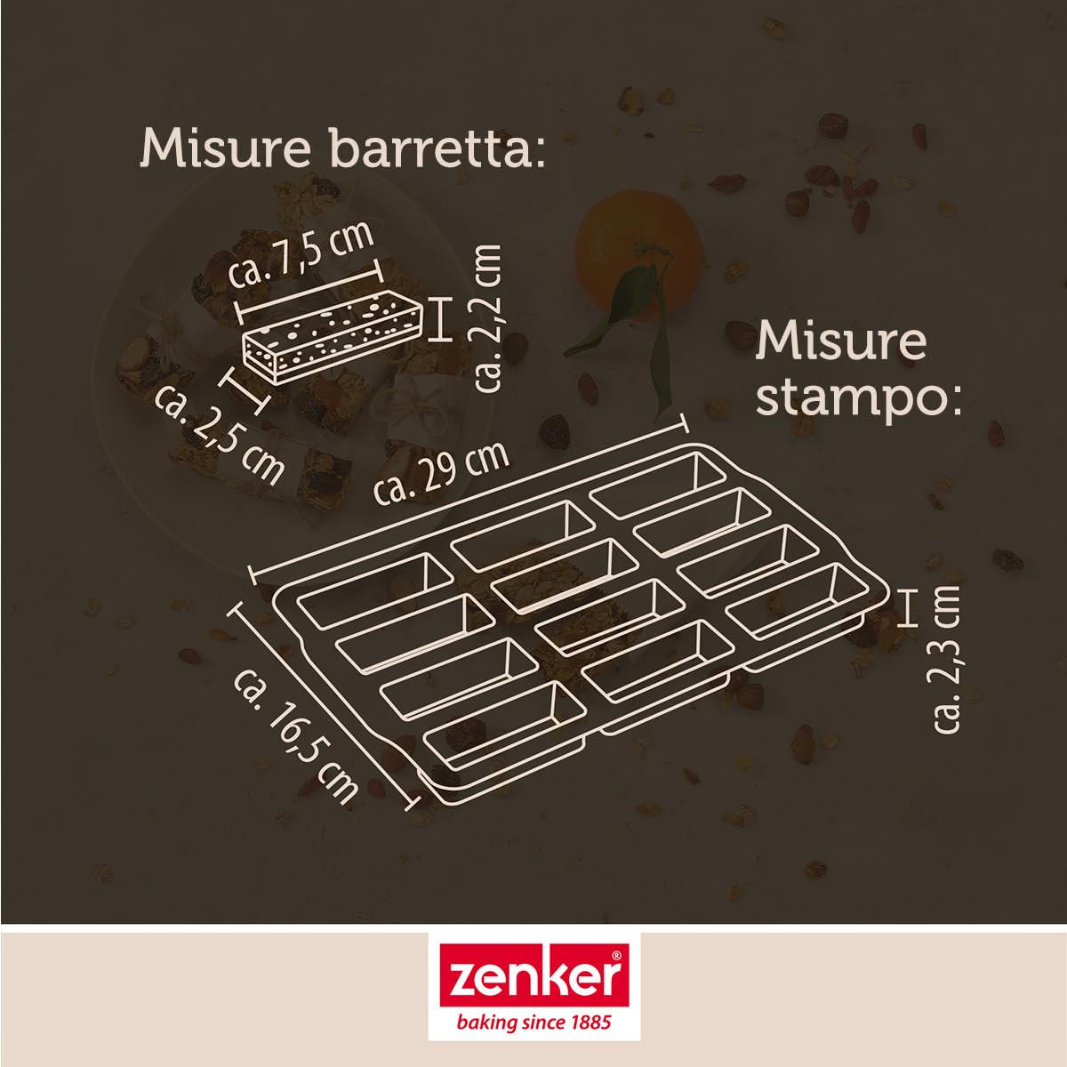 zenker-patis-stampo-silicone-per-12-mini-barrette-e-snack-resistente-da-40-c-a-2 image 5