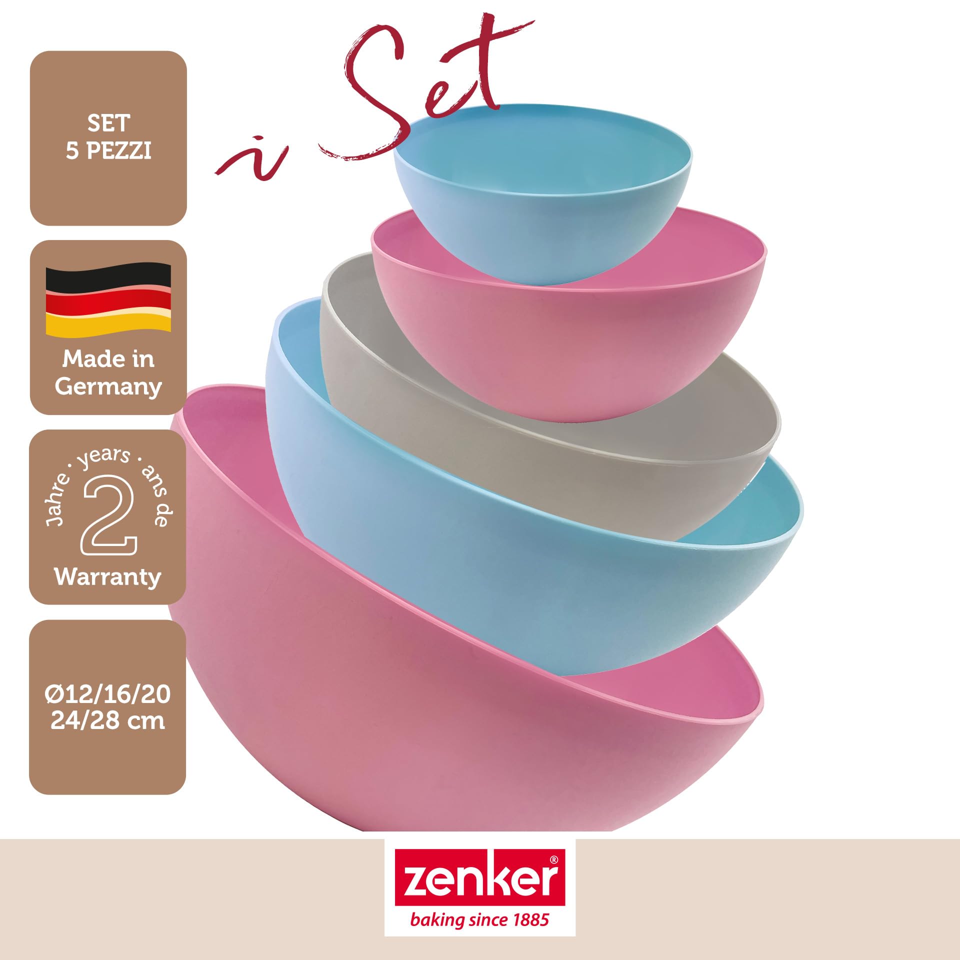 zenker-set-di-5-ciotole-da-cucina-impilabili-in-plastica-pp-microonde-e-lavastov image 2