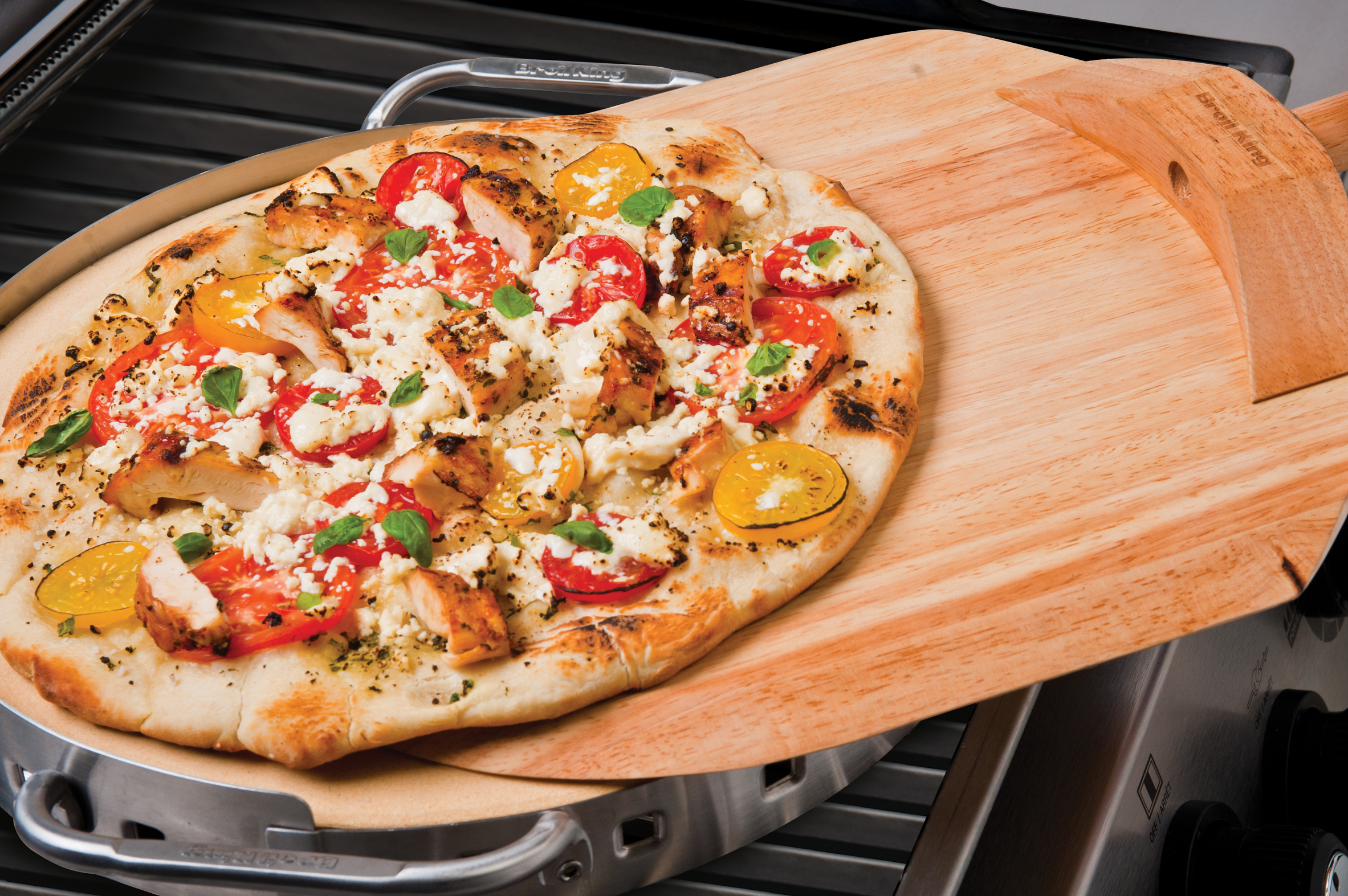 broil-king-imperial-pizza-stone-grill-set-pietra-refrattaria-33-cm-con-supporto- image 3