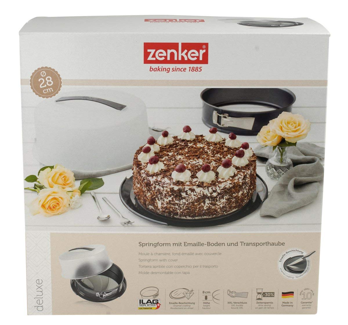 zenker-deluxe-tortiera-apribile-28-cm-con-coperchio-e-piatto-smaltato-antigraffi image 8