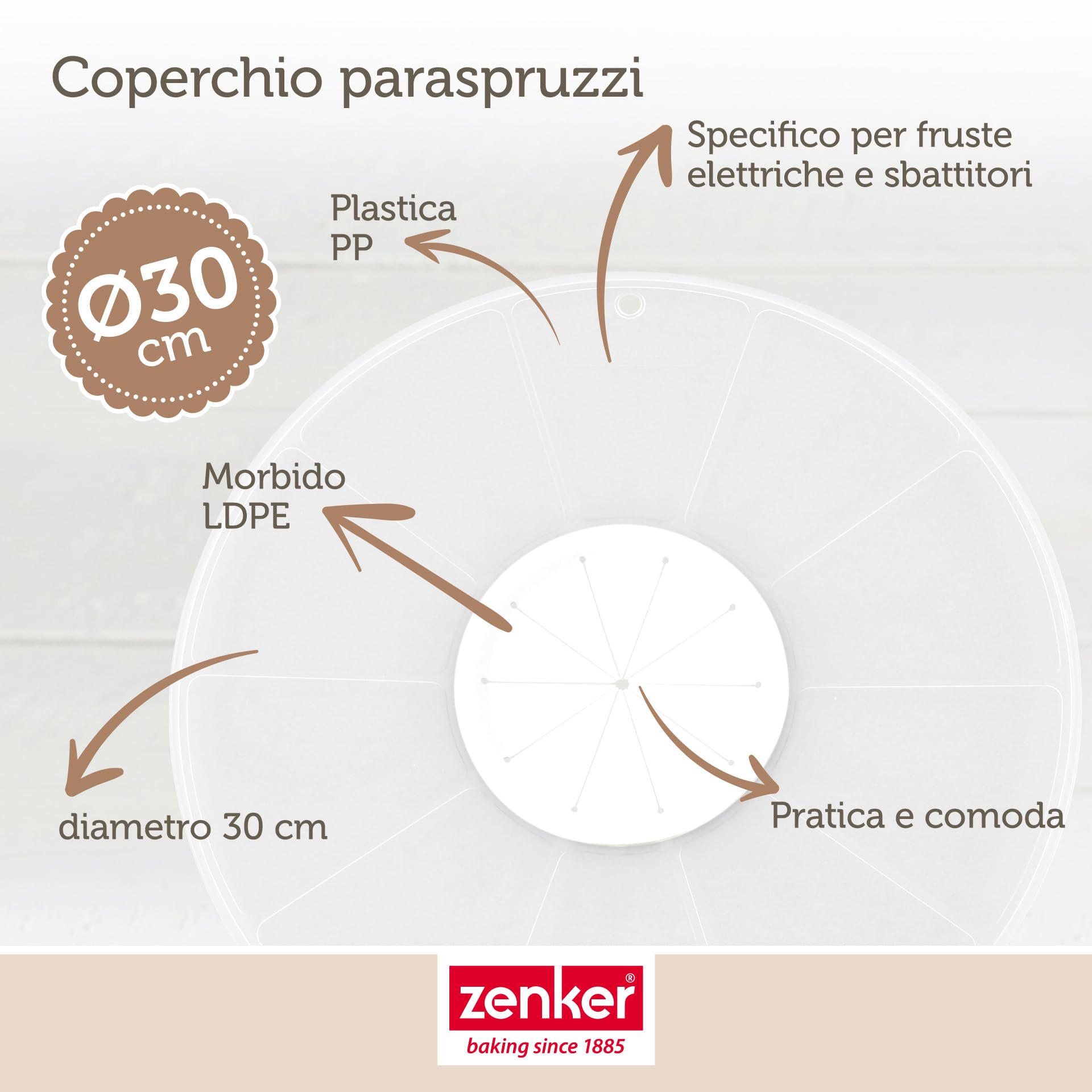 zenker-coperchio-paraspruzzi-antischizzi-30-cm-in-plastica-con-foro-centrale-in- image 3