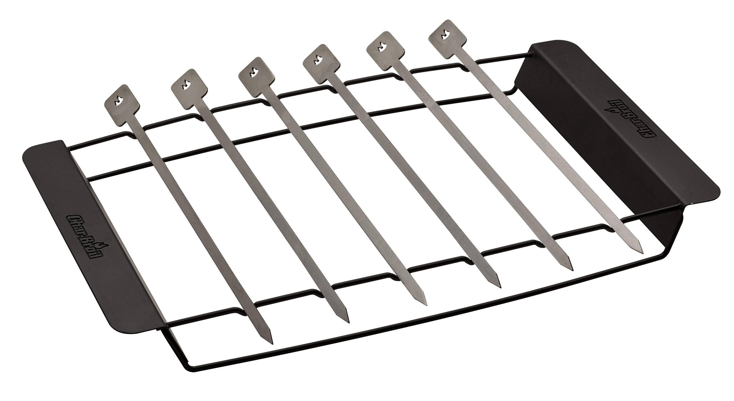 char-broil-140-587-set-spiedini-premium-con-supporto-6-pezzi-acciaio-inox-con-de image 1