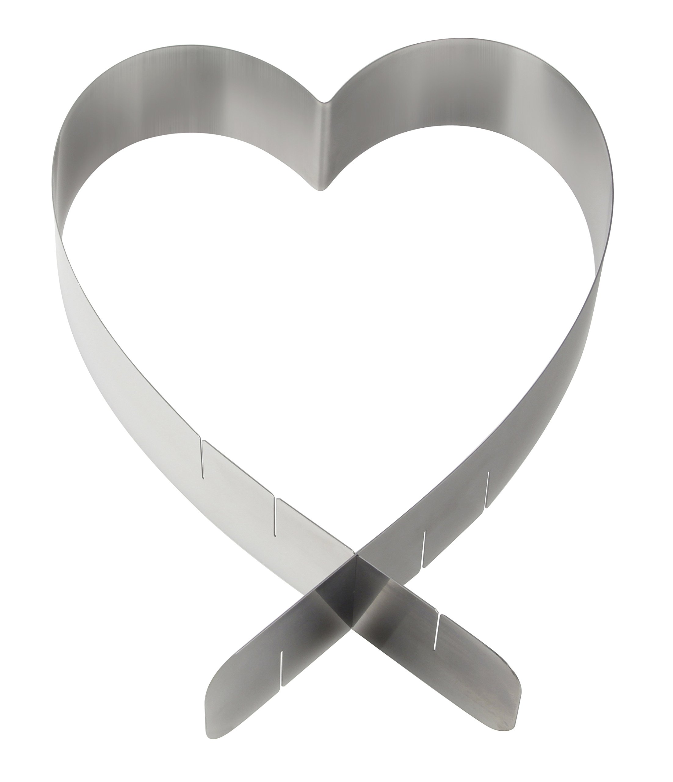 fackelmann-zenker-anello-per-torte-regolabile-a-forma-di-cuore-in-acciaio-inox-p image 2