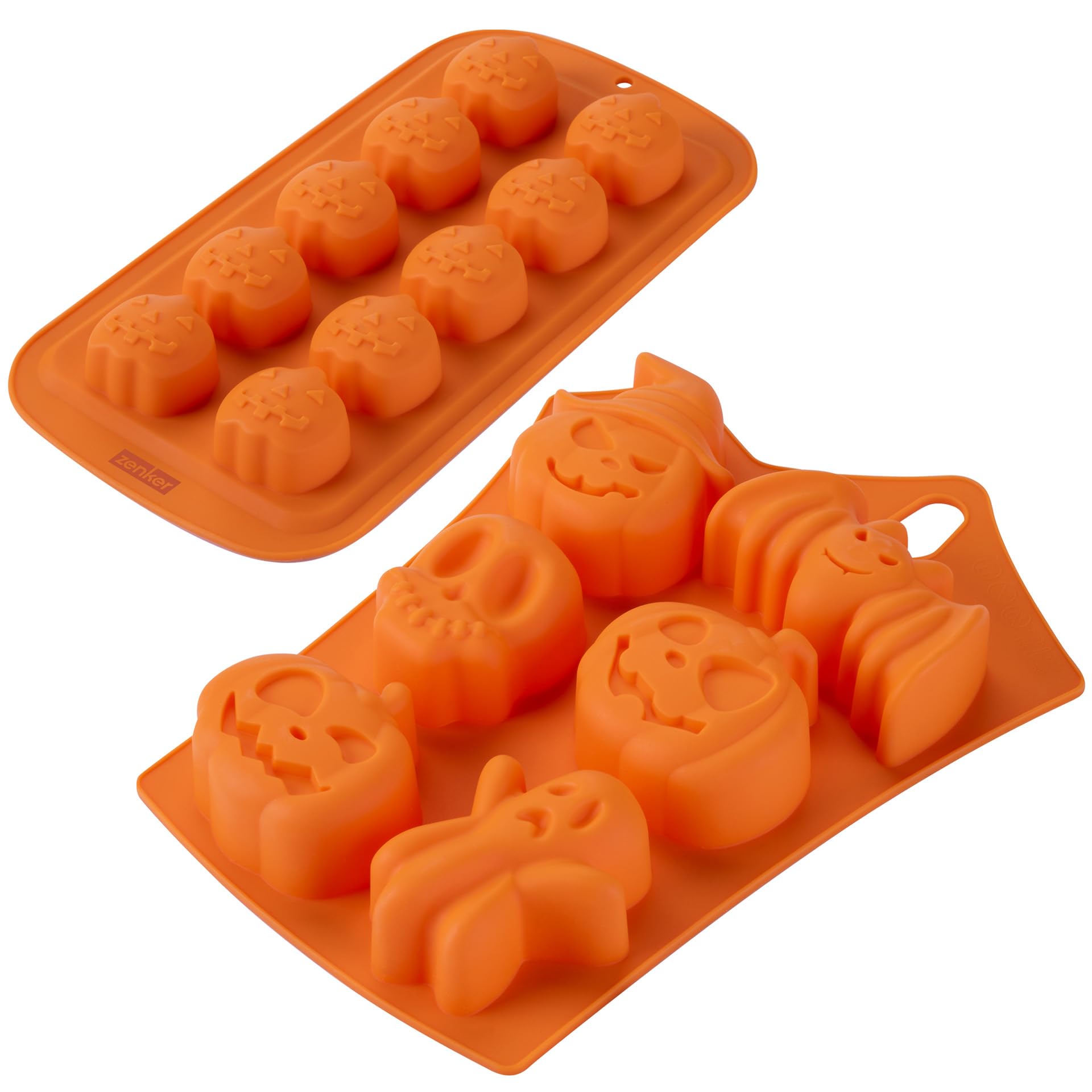 zenker-set-2-stampi-in-silicone-halloween-6-impronte-mini-torte-e-10-impronte-mi image 1