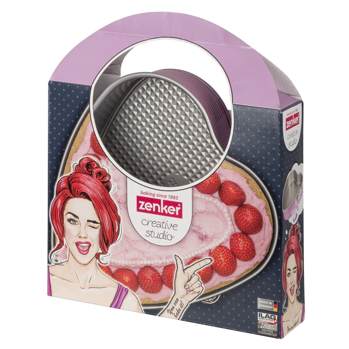 zenker-creative-studio-stampo-a-cerniera-per-dolci-a-forma-di-cuore-fondo-piatto image 2