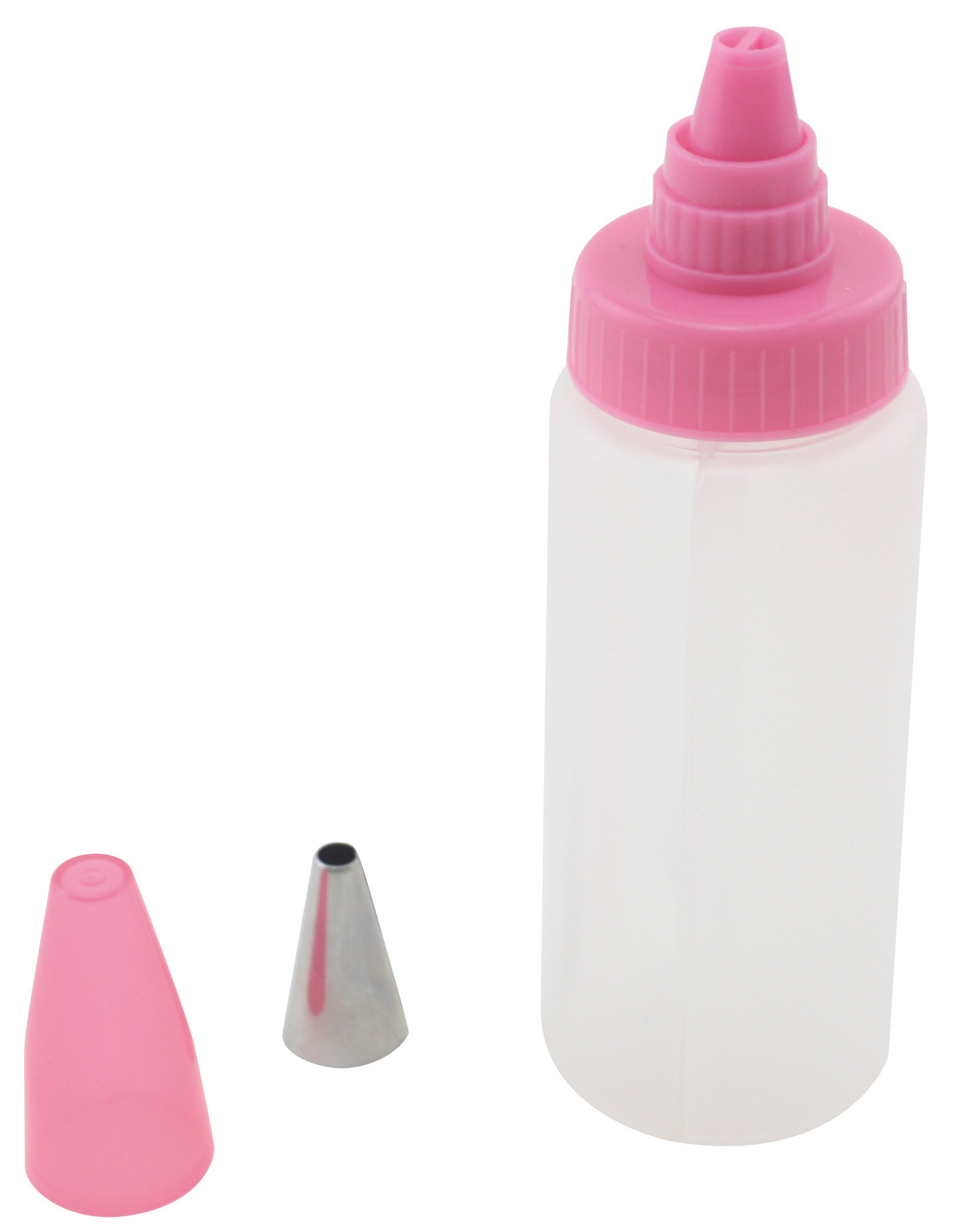 zenker-dispenser-per-condire-doppio-con-divisorio-in-plastica-trasparente-rosa-p image 1