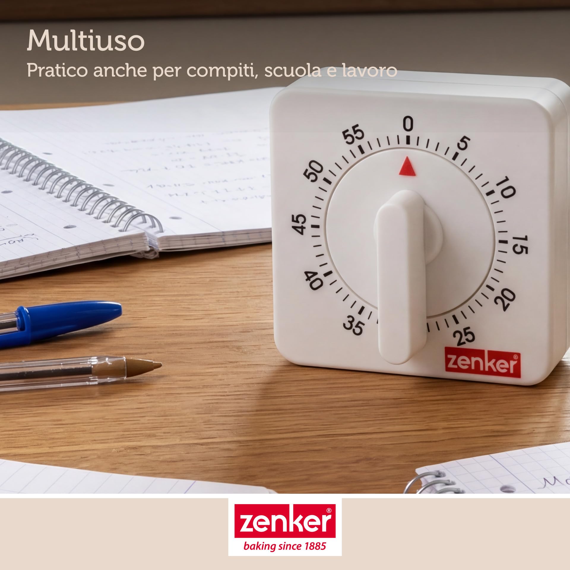 zenker-fackelmann-contaminuti-meccanico-quadrato-in-plastica-bianca-7-x-7-x-4-cm image 6