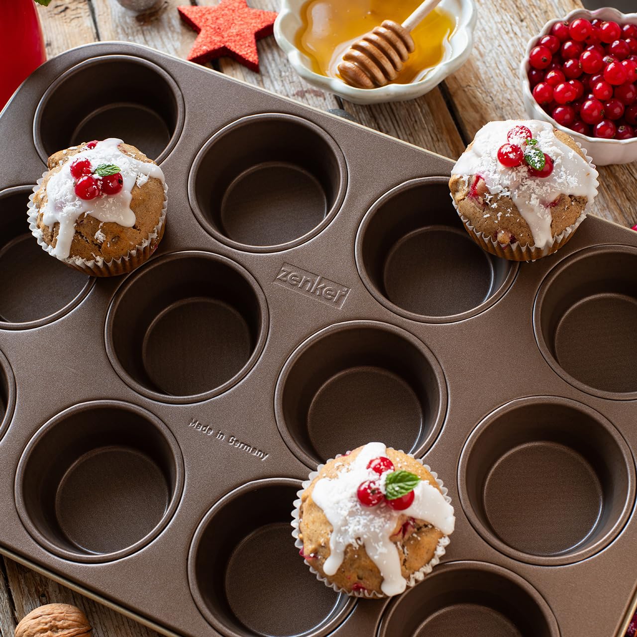 zenker-linea-mojave-gold-teglia-muffin-e-cupcake-12-impronte-7-cm-antiaderente-c image 4