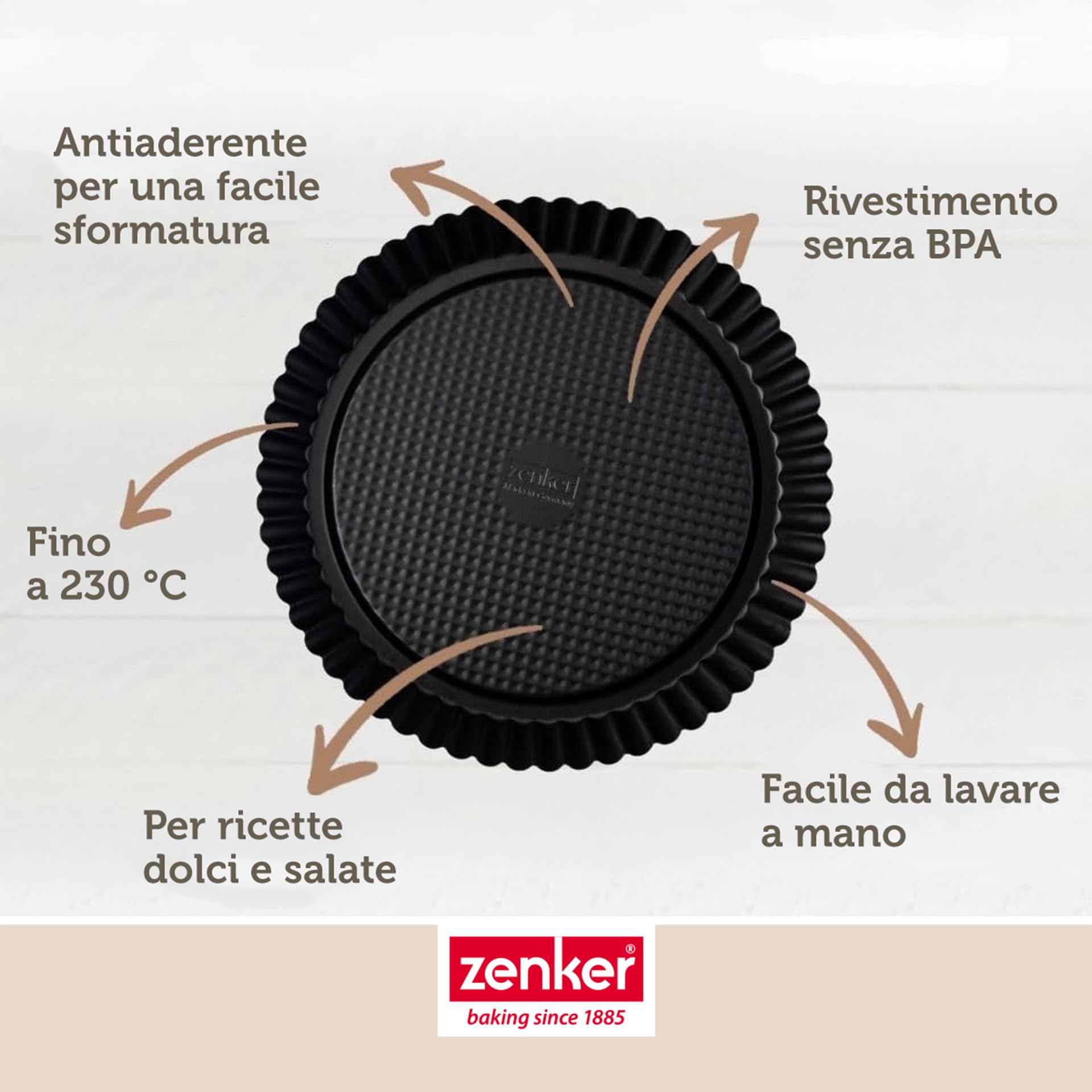 zenker-stampo-crostata-fondo-a-nido-d-ape-28-cm-linea-black-metallic-acciaio-con image 4