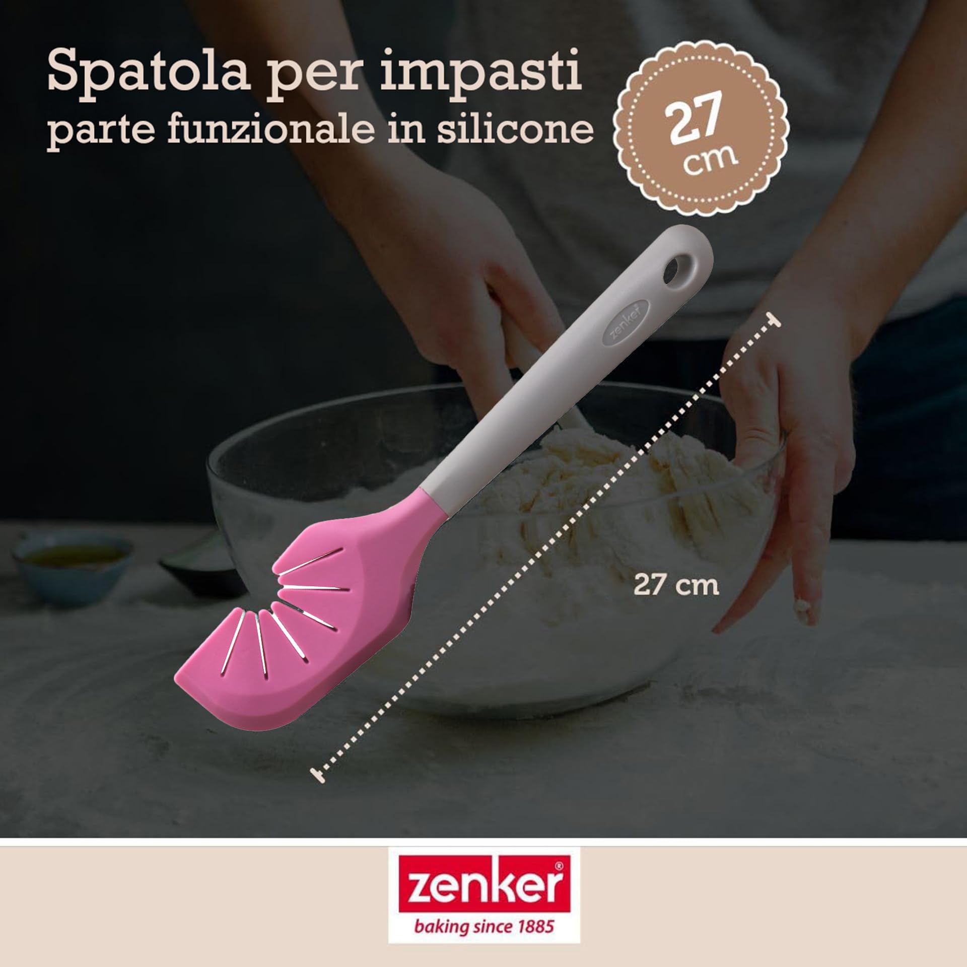 zenker-spatola-da-cucina-2-in-1-in-silicone-per-mescolare-impastare-e-pulire-la- image 3