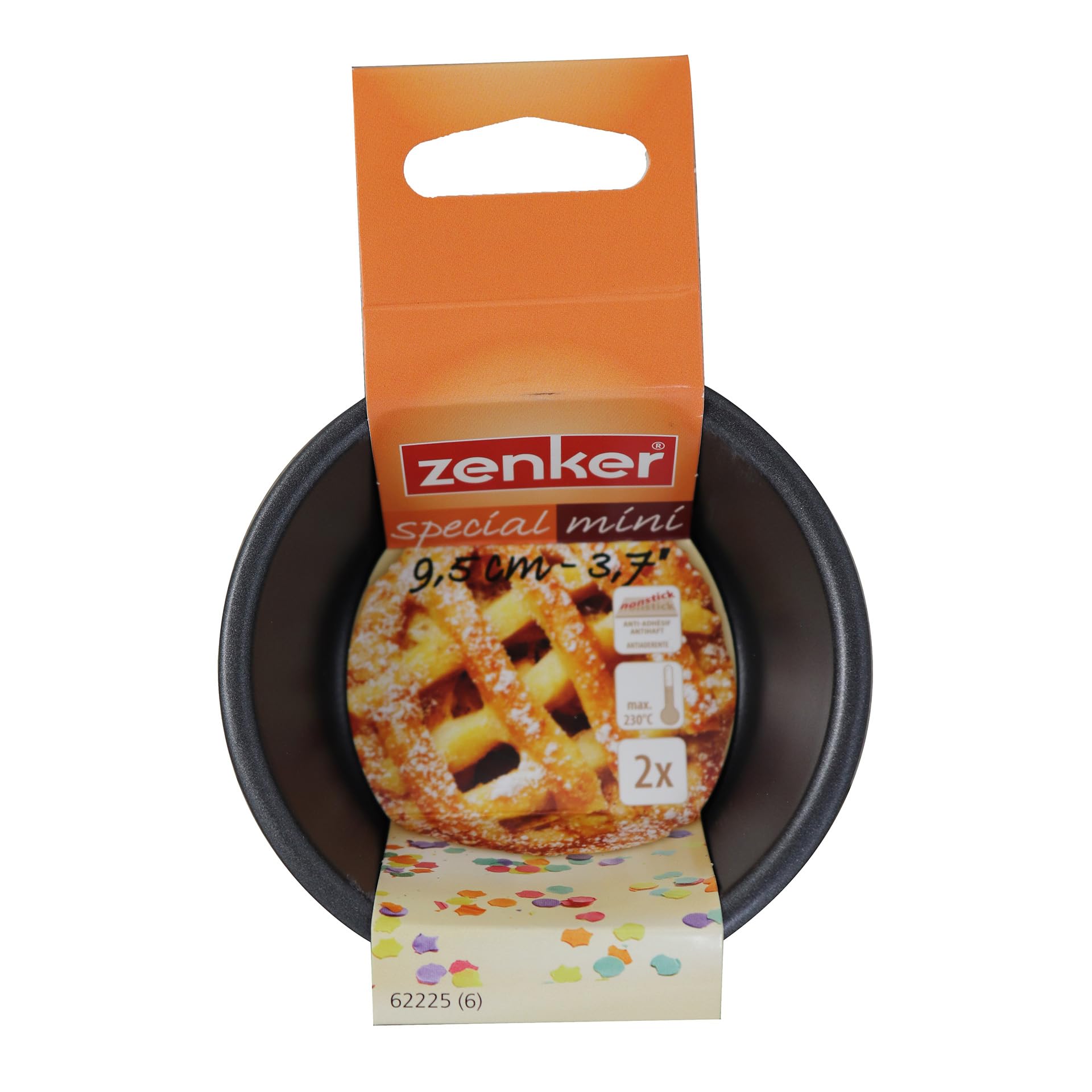 zenker-set-da-2-mini-tortiere-tonde-antiaderenti-9-5-cm-resistenti-fino-a-230-c image 2
