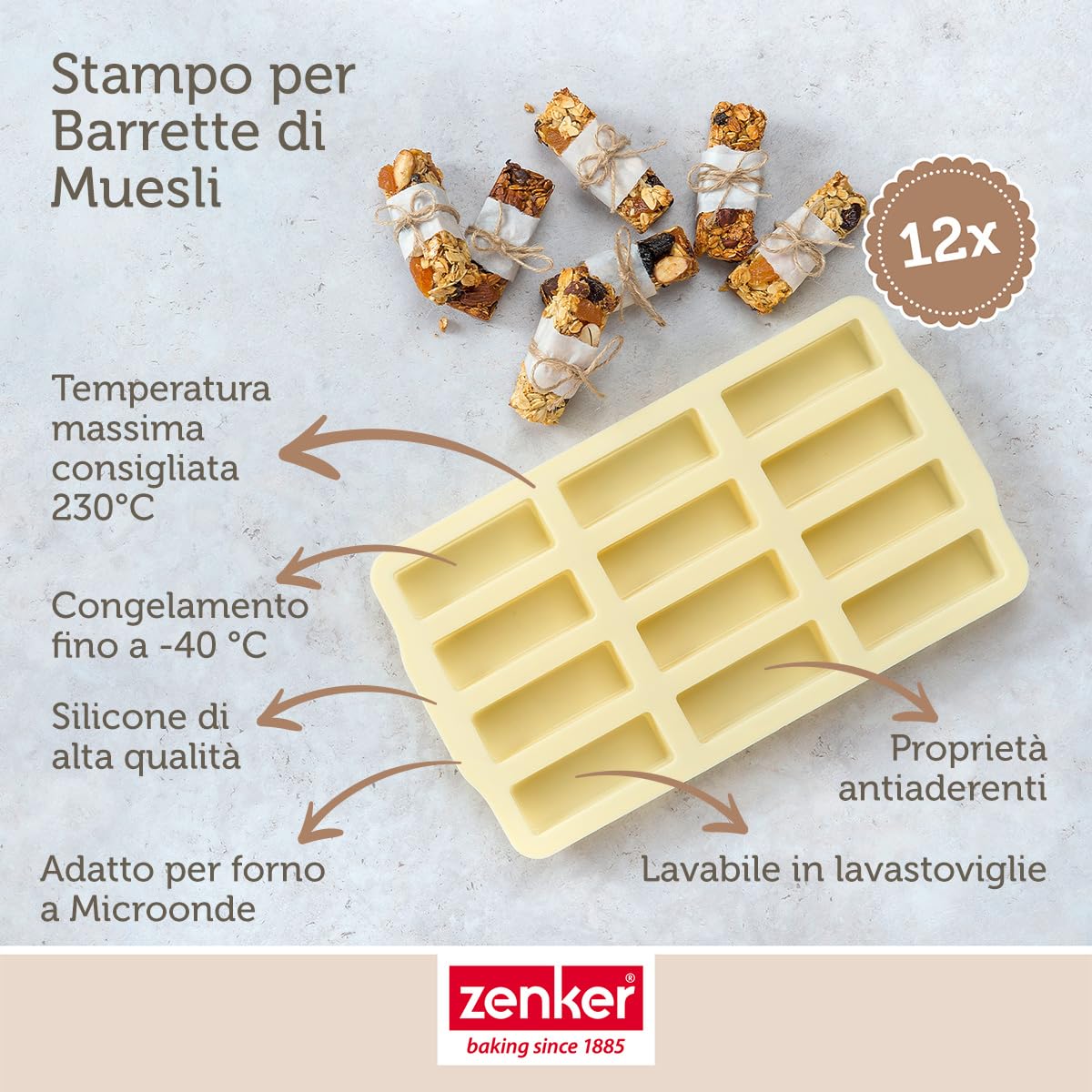 zenker-patis-stampo-silicone-per-12-mini-barrette-e-snack-resistente-da-40-c-a-2 image 4