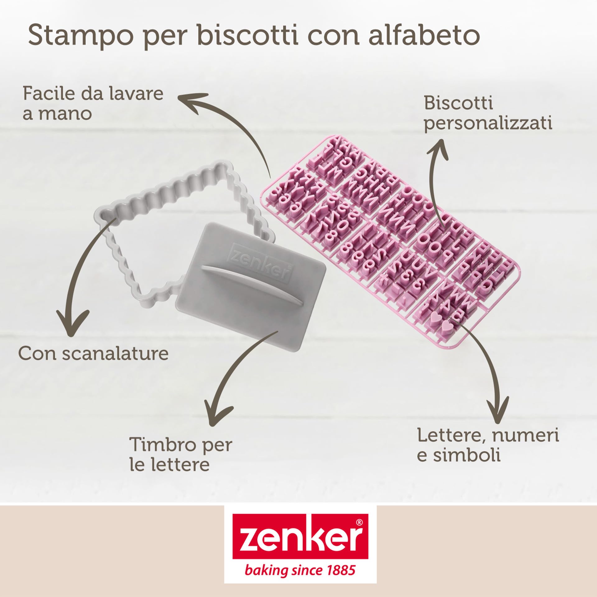 zenker-44827-tagliabiscotti-rettangolare-con-timbro-lettere-alfabeto-per-biscott image 2
