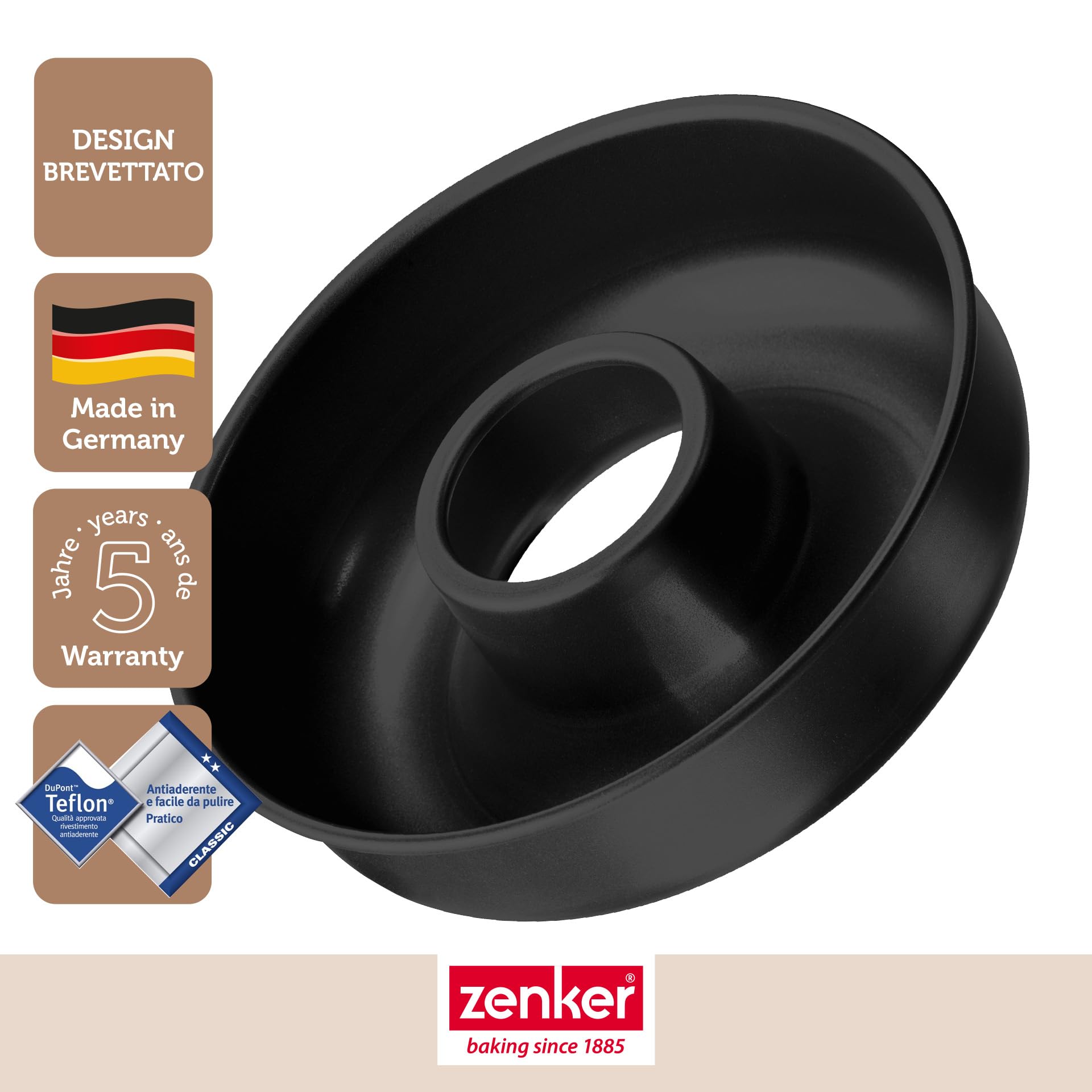 zenker-stampo-ciambella-liscia-con-foro-centrale-28-x-7-cm-in-acciaio-carbon-ste image 4