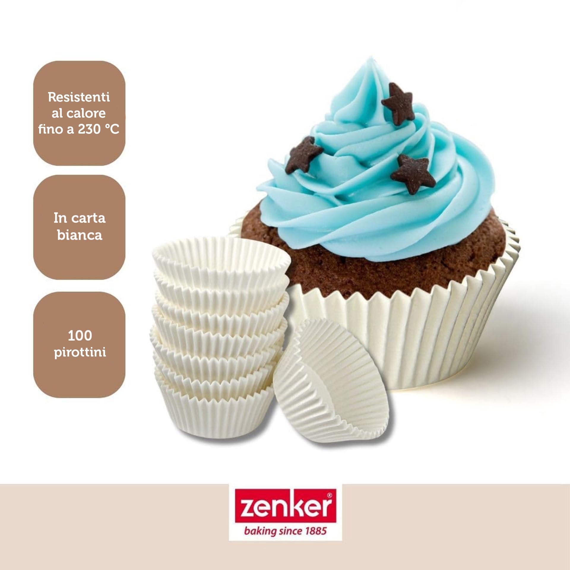 zenker-set-100-pirottini-in-carta-per-muffin-e-cupcake-resistenti-fino-a-220-c-7 image 3