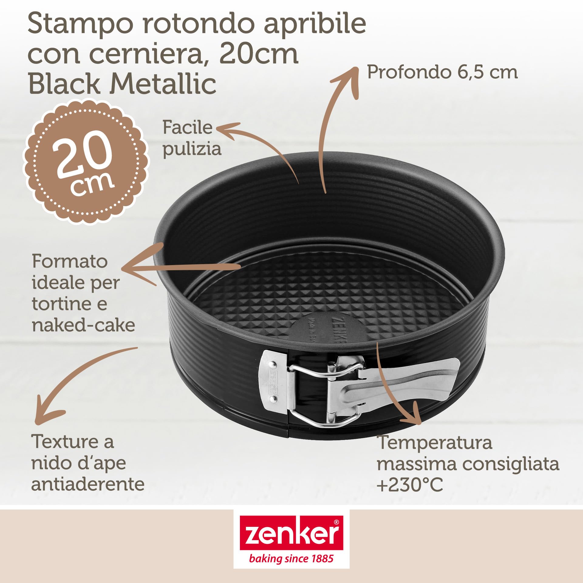 zenker-set-3-tortiere-apribili-a-cerniera-20-24-28-cm-in-acciaio-al-carbonio-ant image 2