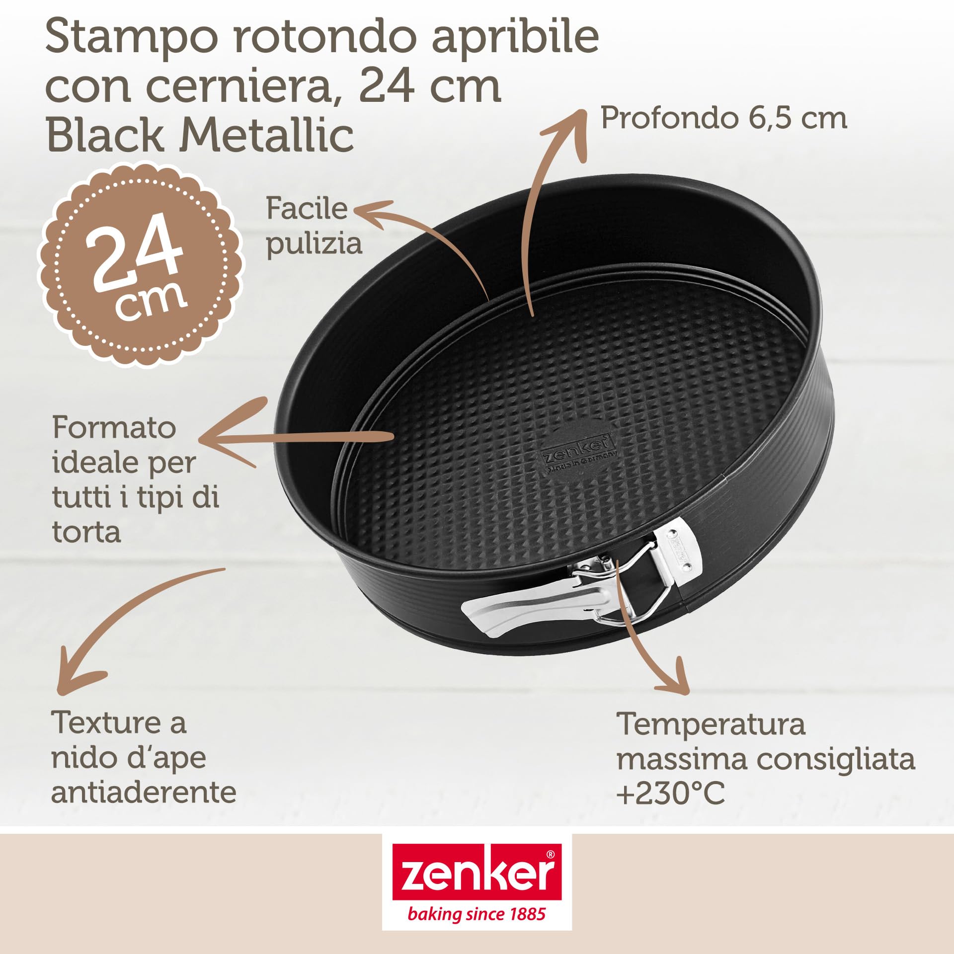 zenker-set-3-tortiere-apribili-a-cerniera-20-24-28-cm-in-acciaio-al-carbonio-ant image 3