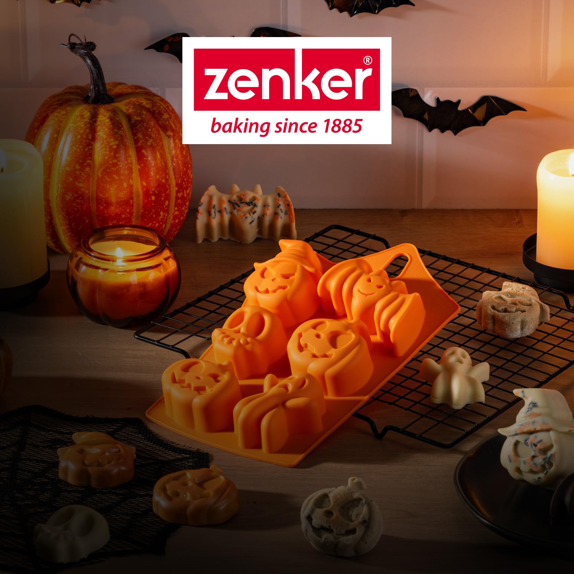 zenker-set-2-stampi-in-silicone-halloween-6-impronte-mini-torte-e-10-impronte-mi image 8