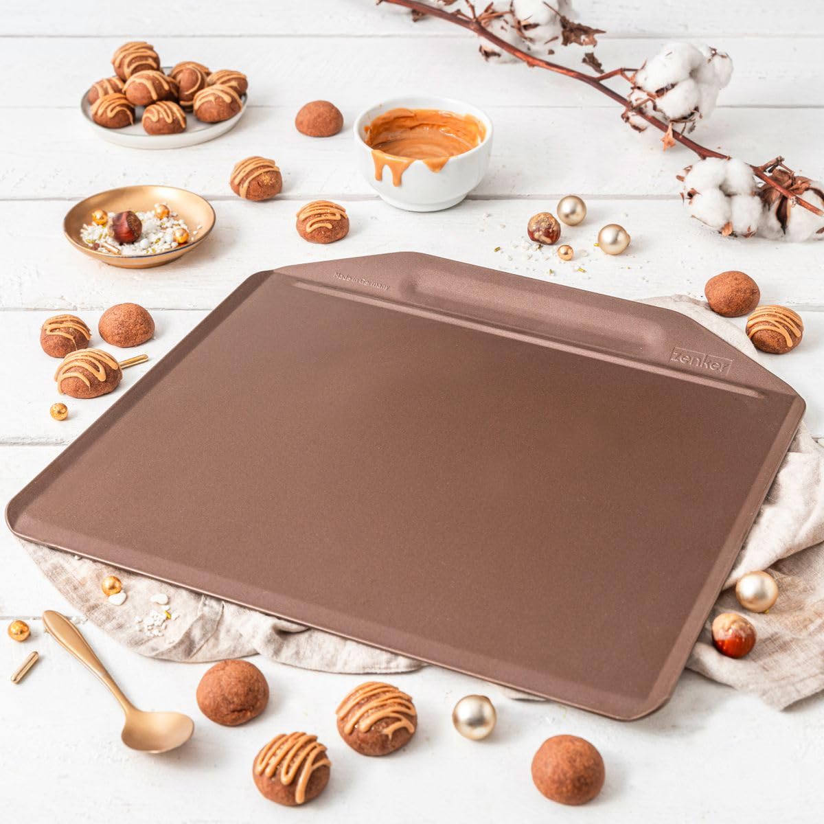 zenker-linea-mojave-gold-piastra-da-forno-antiaderente-33-x-36-cm-con-particelle image 4