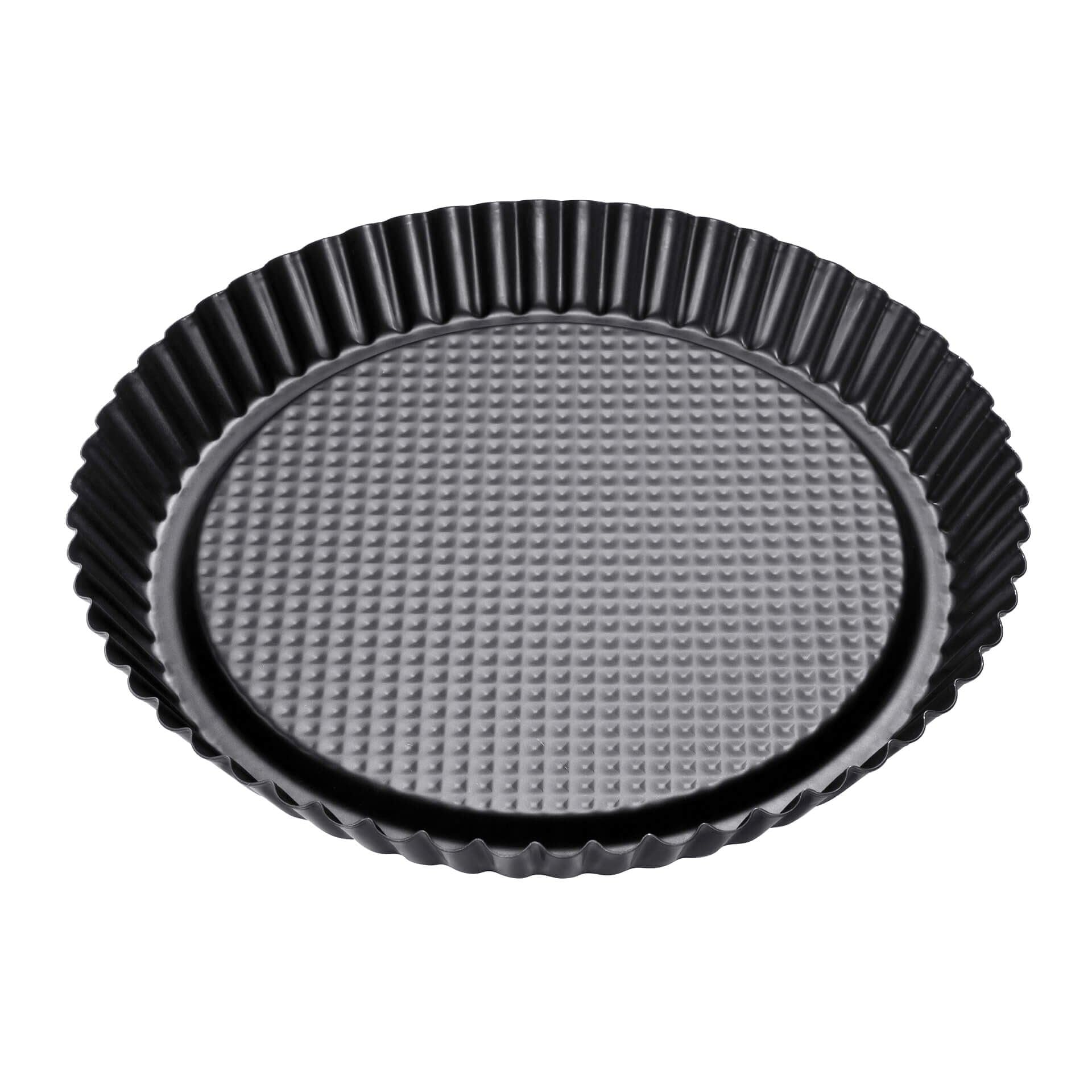 zenker-stampo-crostata-fondo-a-nido-d-ape-28-cm-linea-black-metallic-acciaio-con image 1
