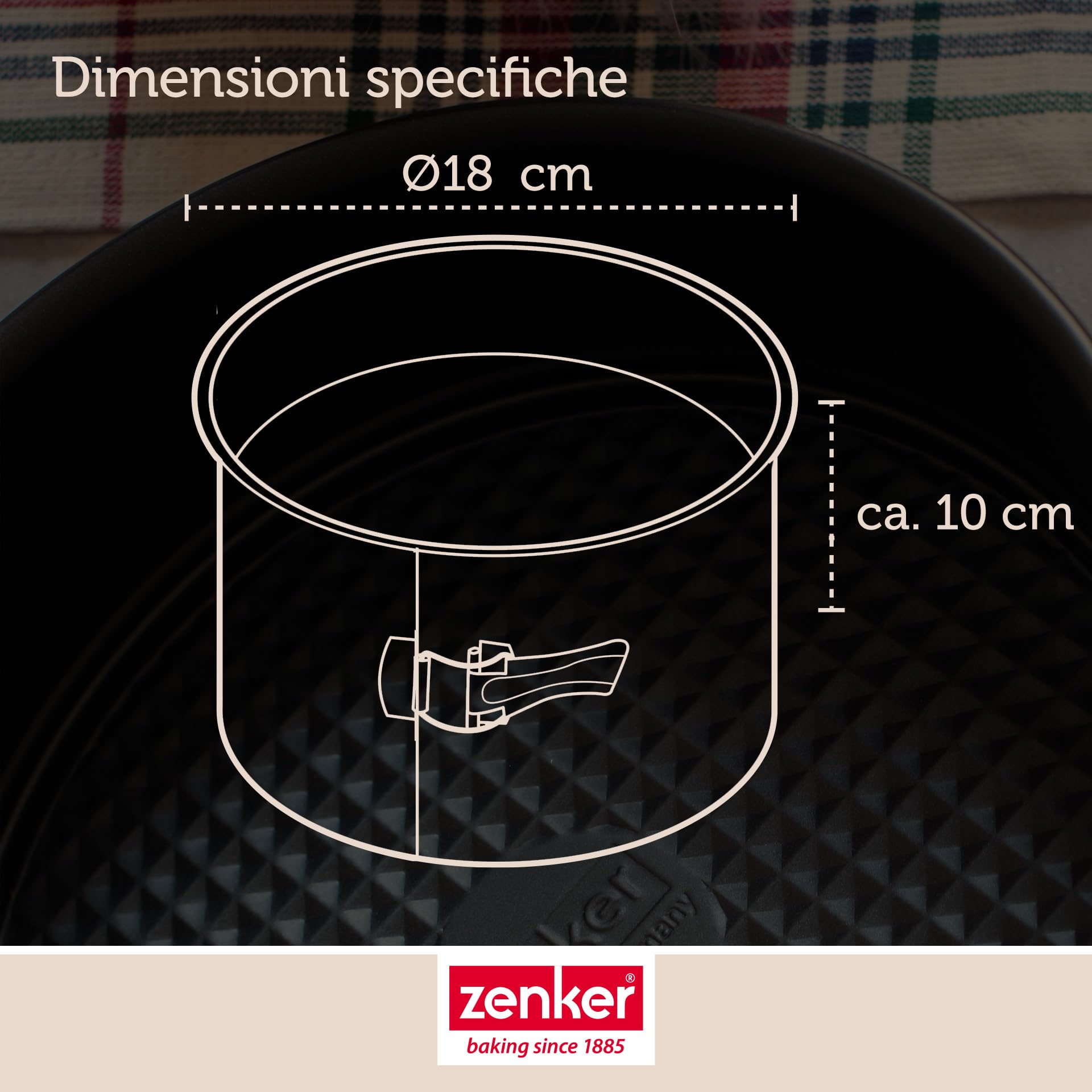 zenker-stampo-panettone-18x10-cm-merry-christmas-in-acciaio-al-carbonio-con-rive image 3