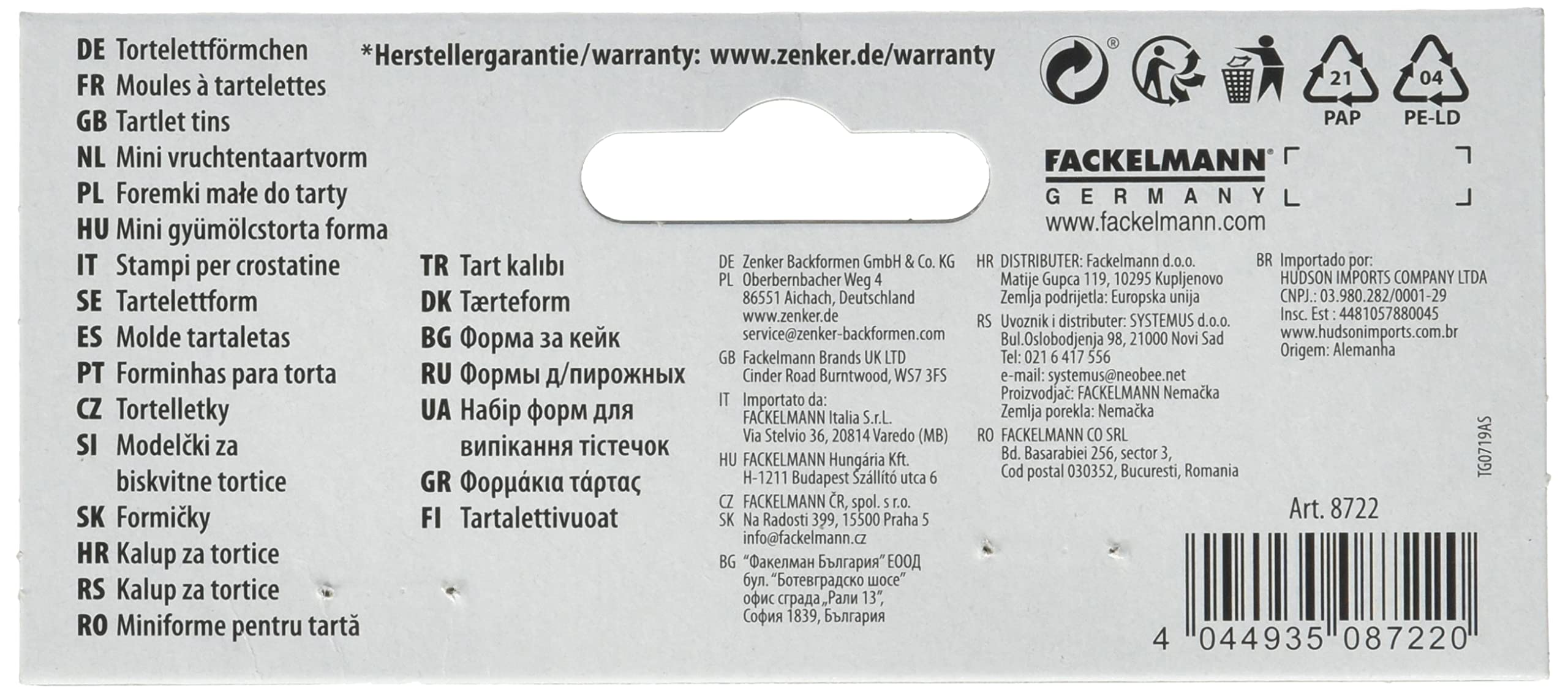 zenker-set-6-mini-stampi-per-tortine-crostatine-e-tartellette-10-cm-con-rivestim image 4