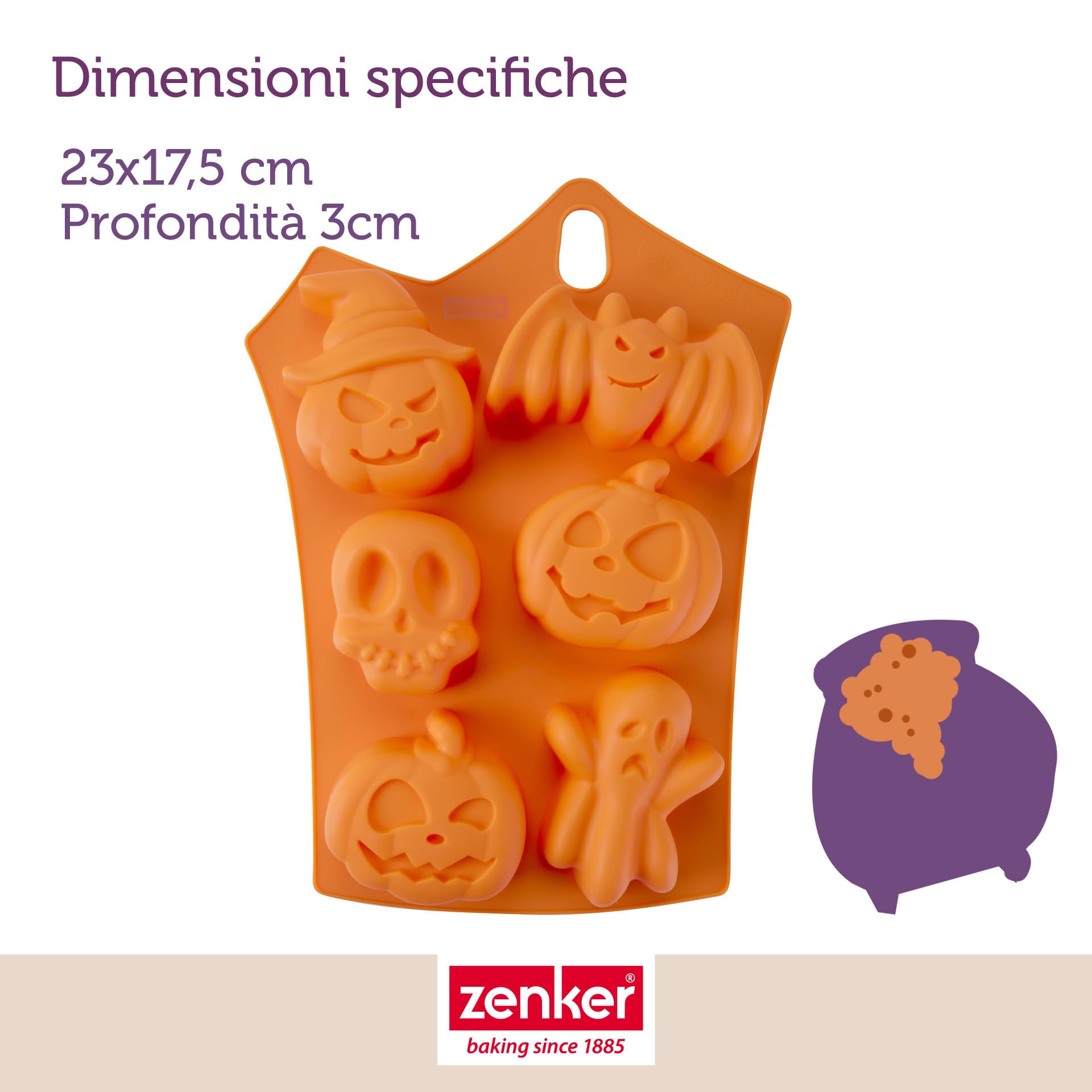 zenker-set-2-stampi-in-silicone-halloween-6-impronte-mini-torte-e-10-impronte-mi image 3