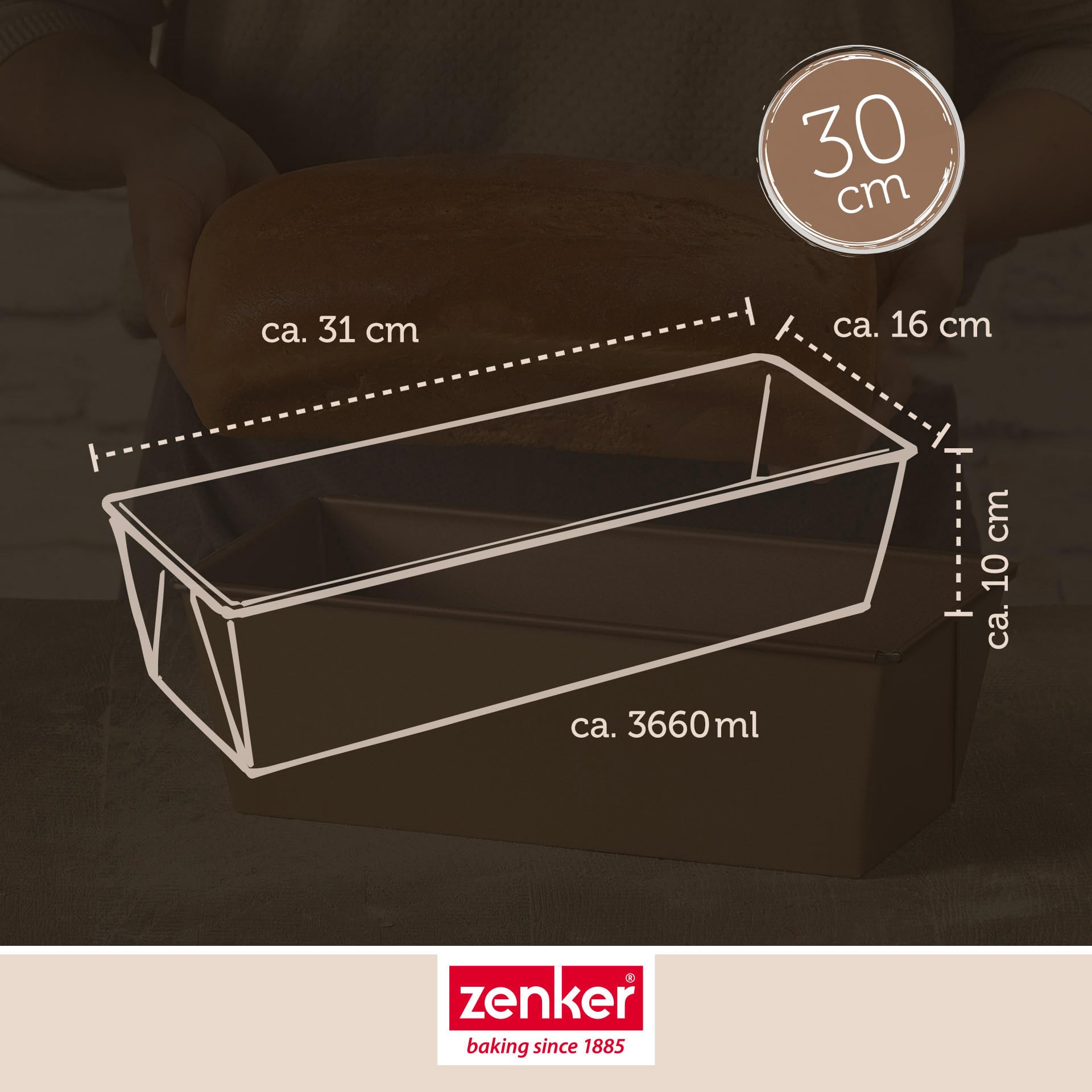 zenker-stampo-pane-maxi-plum-cake-linea-mojave-gold-31x16x10-cm-antiaderente-rin image 4