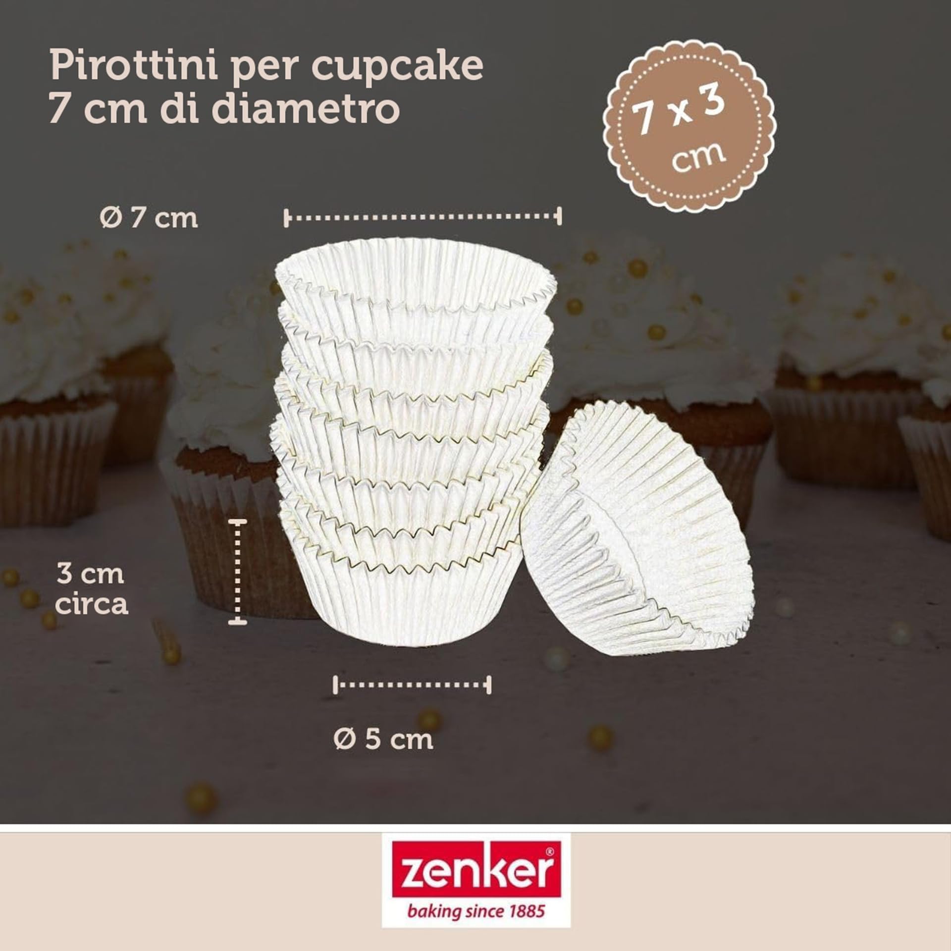 zenker-set-100-pirottini-in-carta-per-muffin-e-cupcake-resistenti-fino-a-220-c-7 image 4