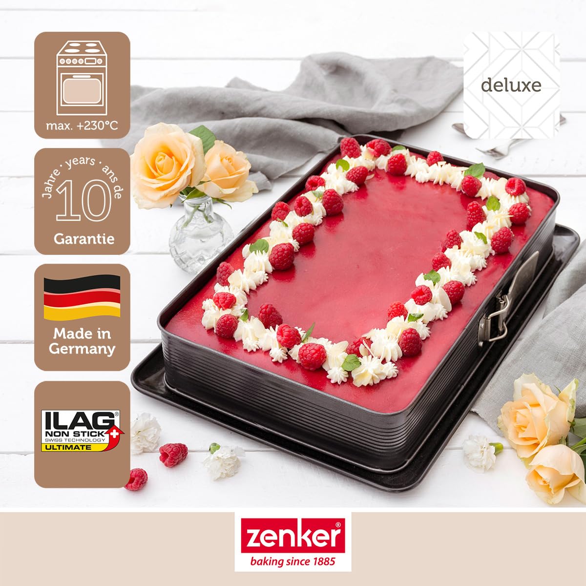 zenker-lasagnera-apribile-con-spatolina-25-x-38-x-7-cm-deluxe-rivestimento-antia image 3