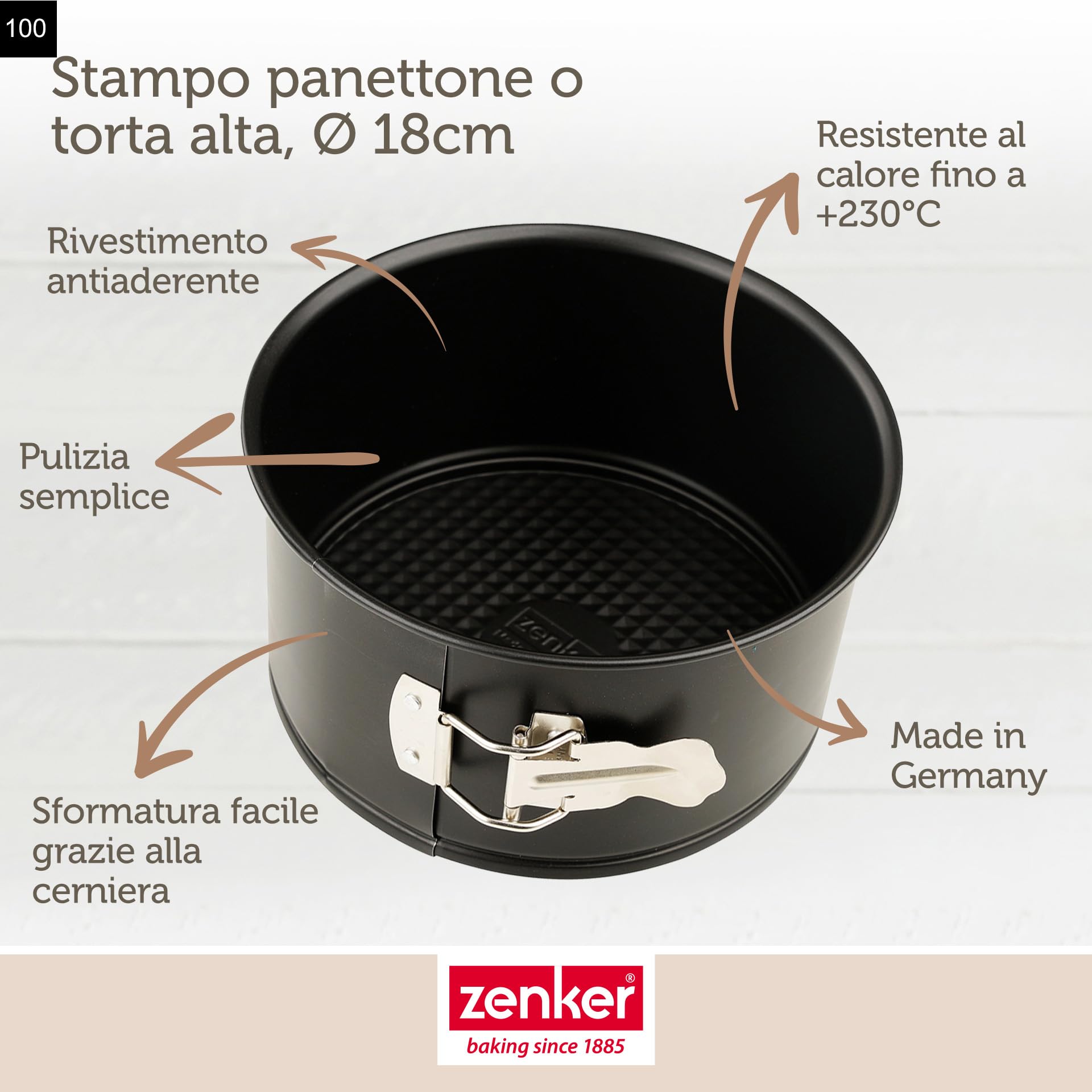 zenker-tortiera-a-cerniera-alta-18-5-cm-stampo-apribile-antiaderente-per-panetto image 3