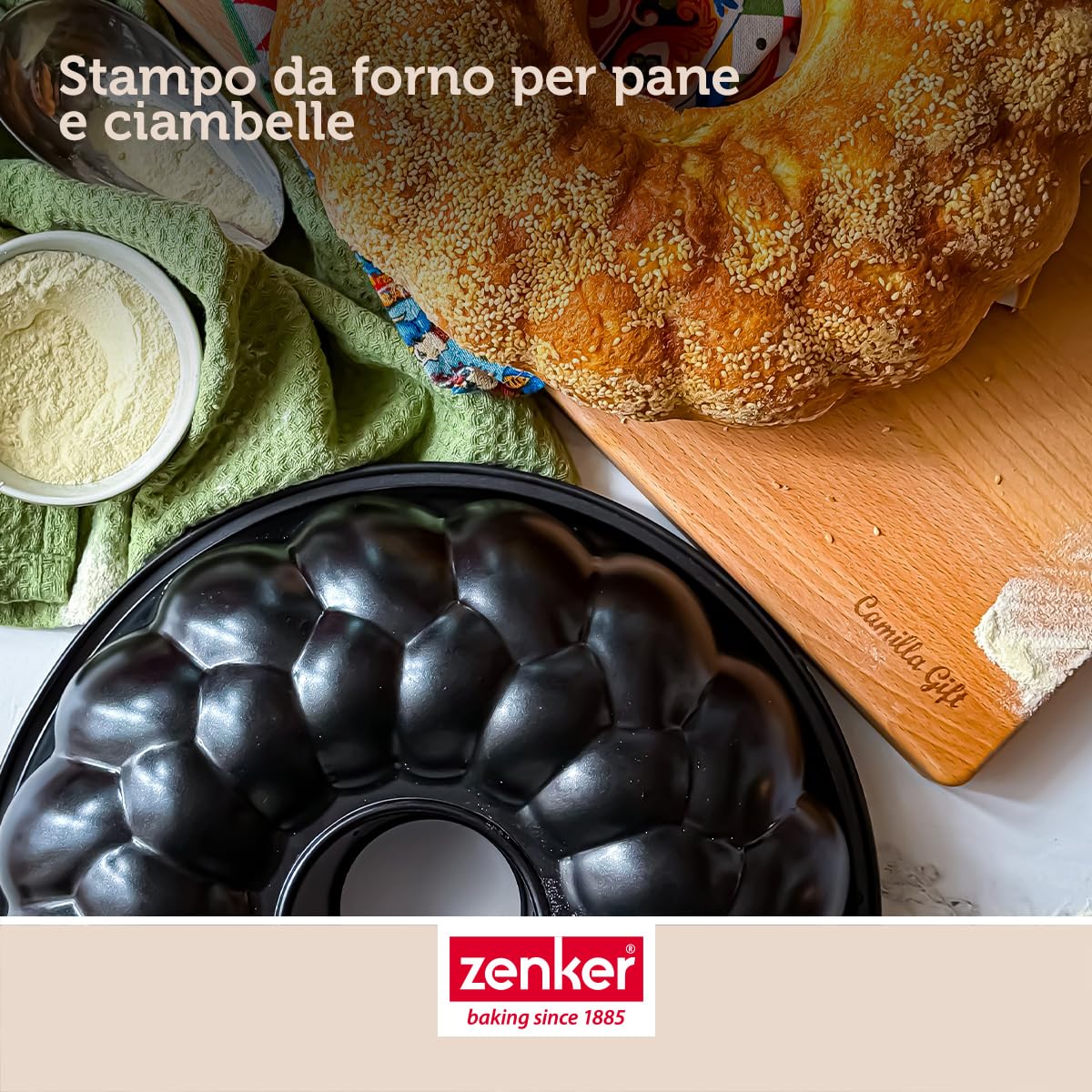 zenker-stampo-ciambellone-da-forno-32-cm-acciaio-antiaderente-fino-a-230-c-per-p image 3