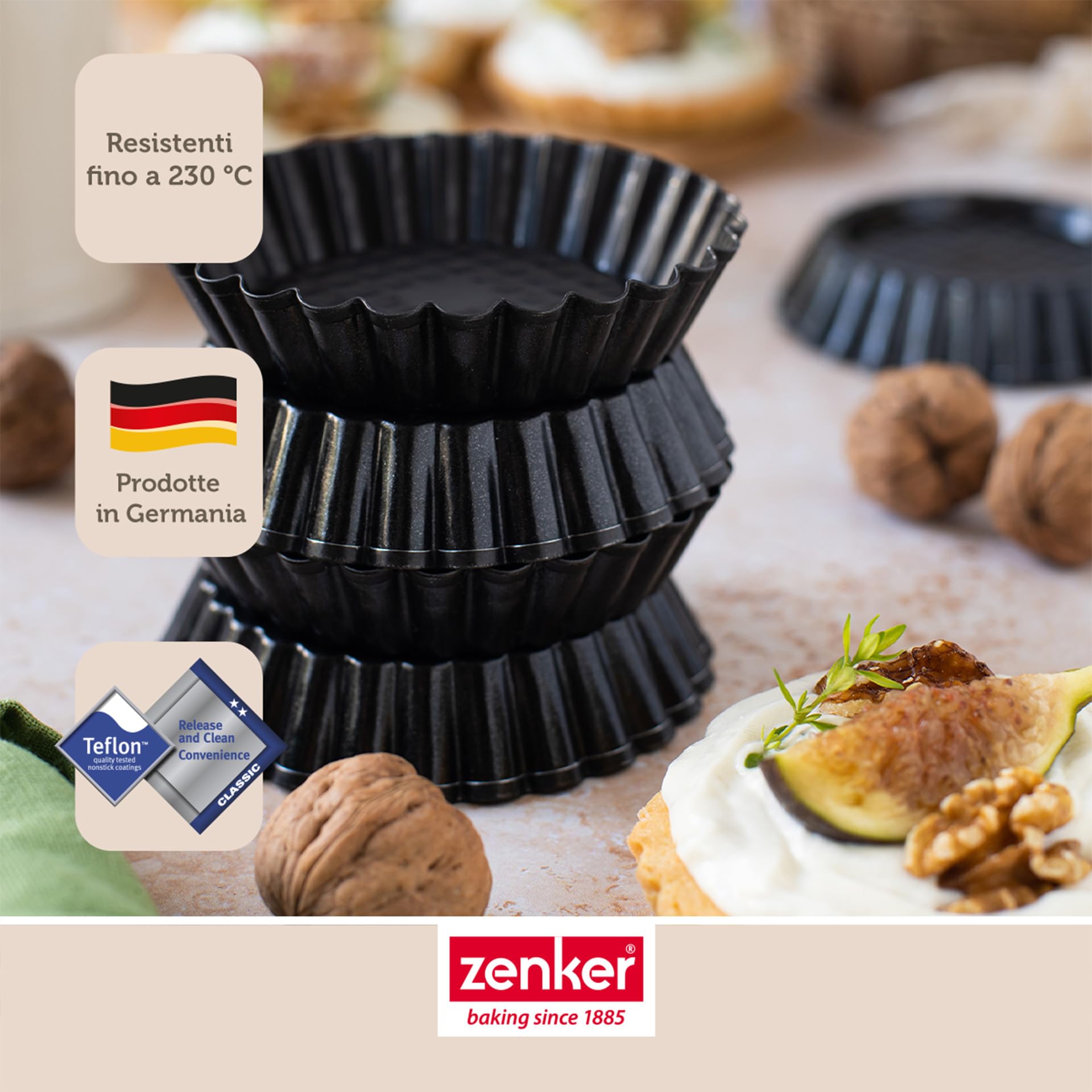 zenker-black-metallic-set-6-stampi-mini-crostatine-10-5-cm-in-acciaio-al-carboni image 2