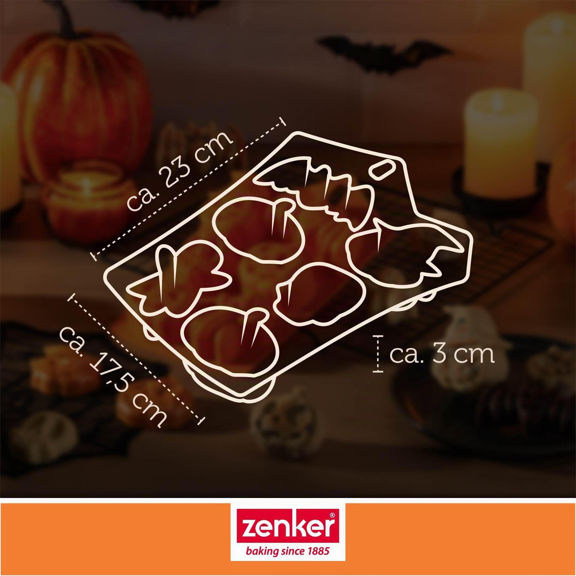 zenker-stampo-in-silicone-per-mini-torte-e-dolci-6-impronte-a-tema-halloween-da- image 6