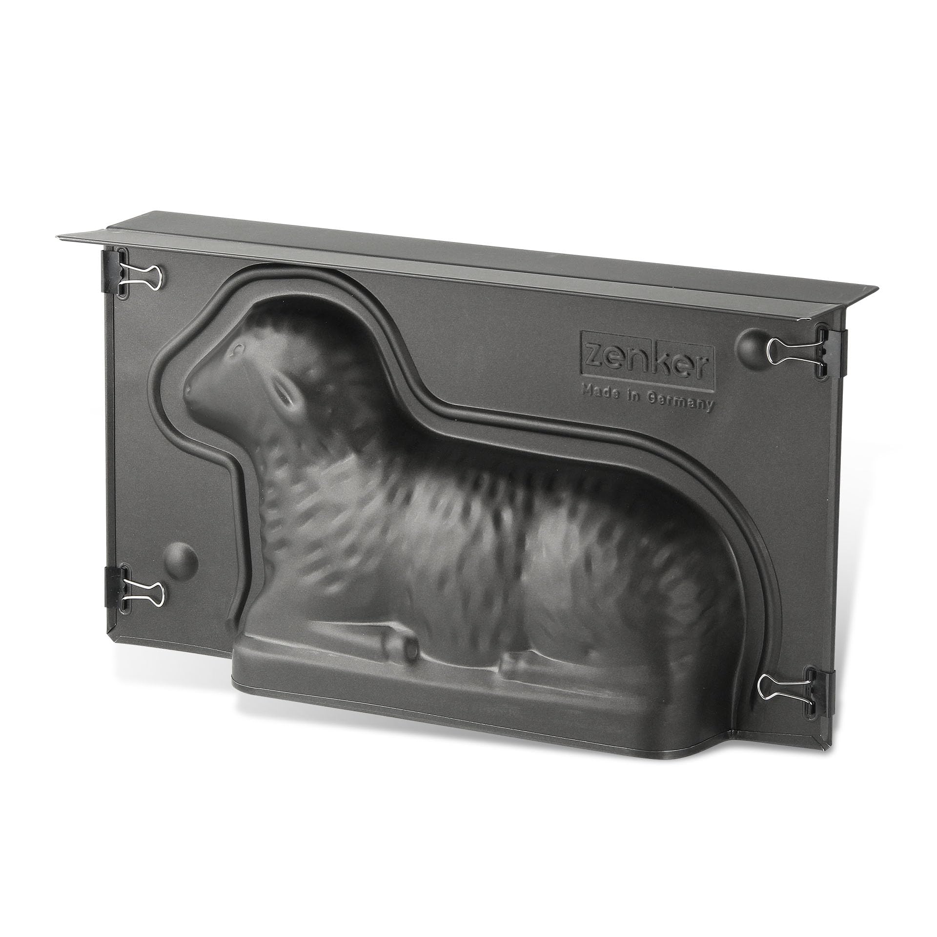 zenker-stampo-a-forma-di-agnello-teglia-antiaderente-in-acciaio-nero-28-x-16-x-8 image 1