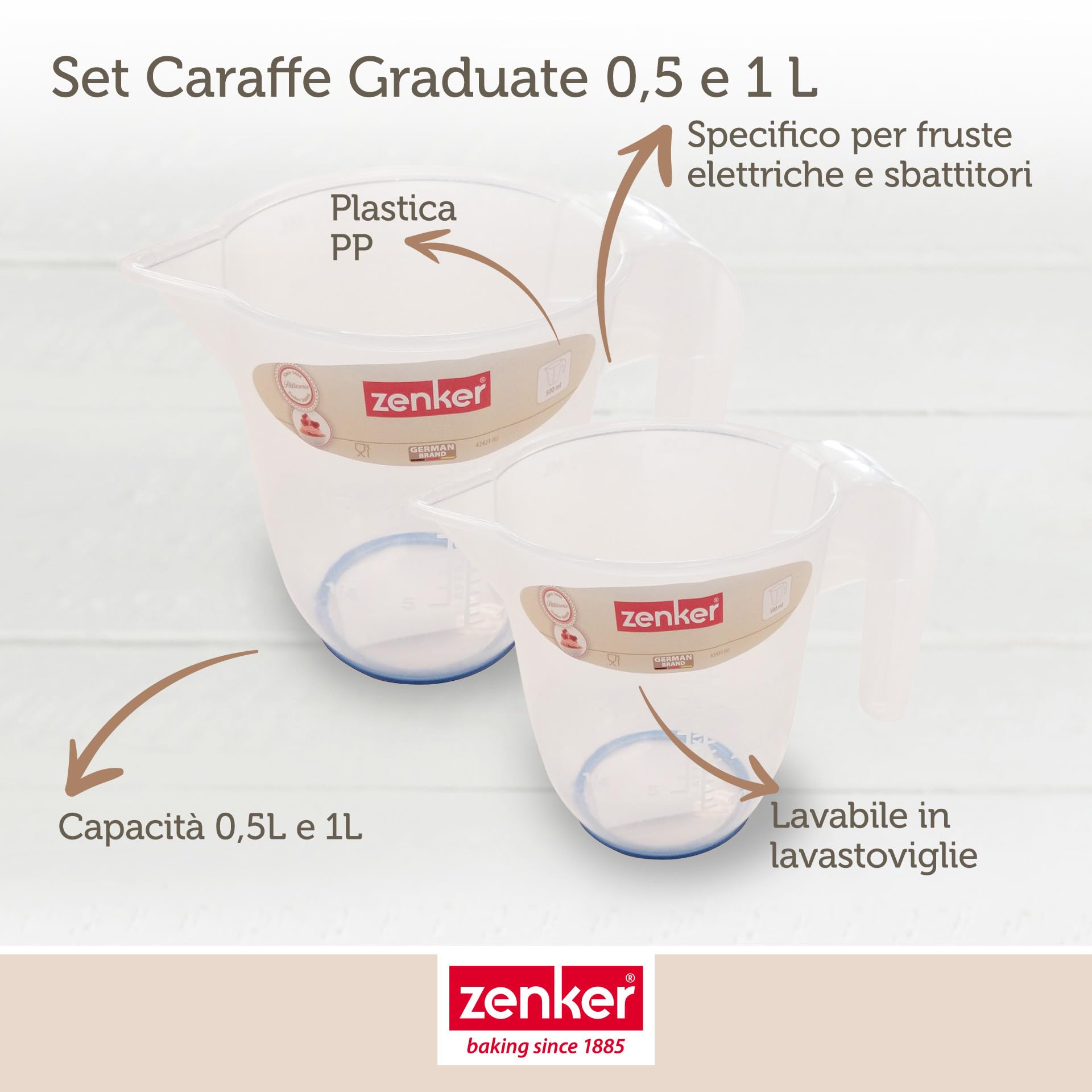 zenker-set-2-caraffe-graduate-da-cucina-0-5-l-e-1-l-in-plastica-pp-ideali-per-fr image 3