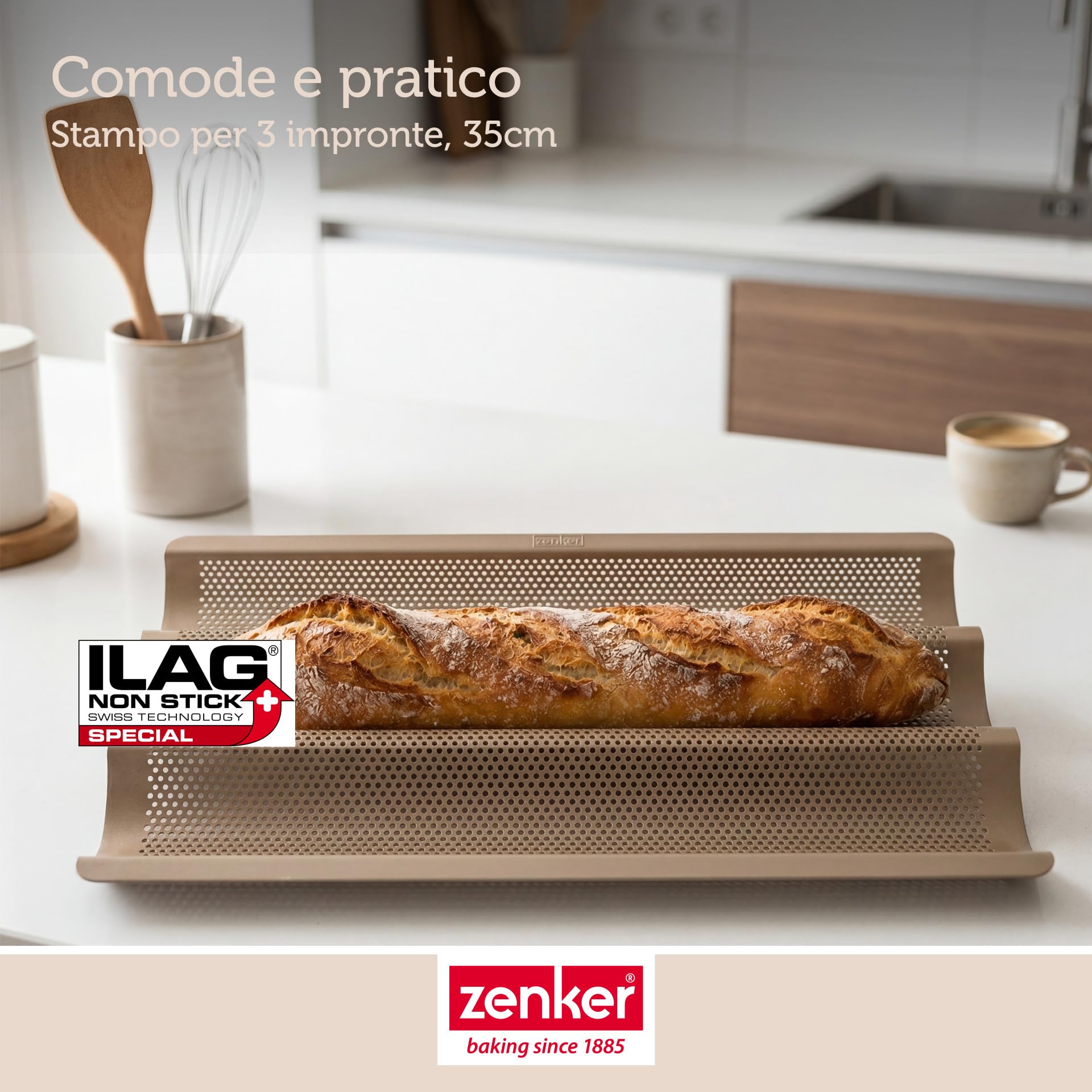 zenker-mojave-gold-set-3-teglie-per-baguette-perforate-con-rivestimento-antiader image 7