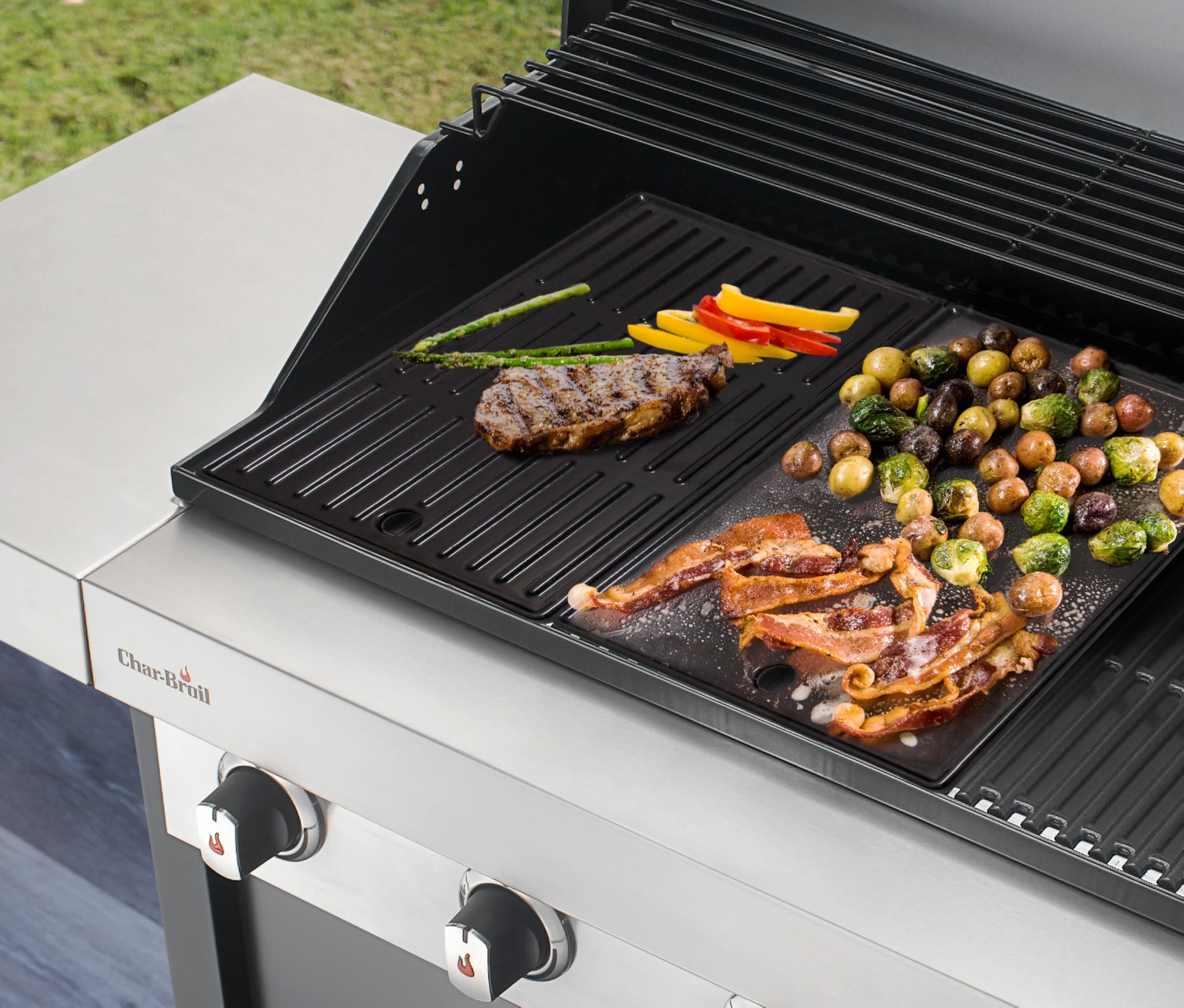 char-broil-140012-piastra-in-ghisa-per-grill-a-2-fuochi-professional-e-performan image 2