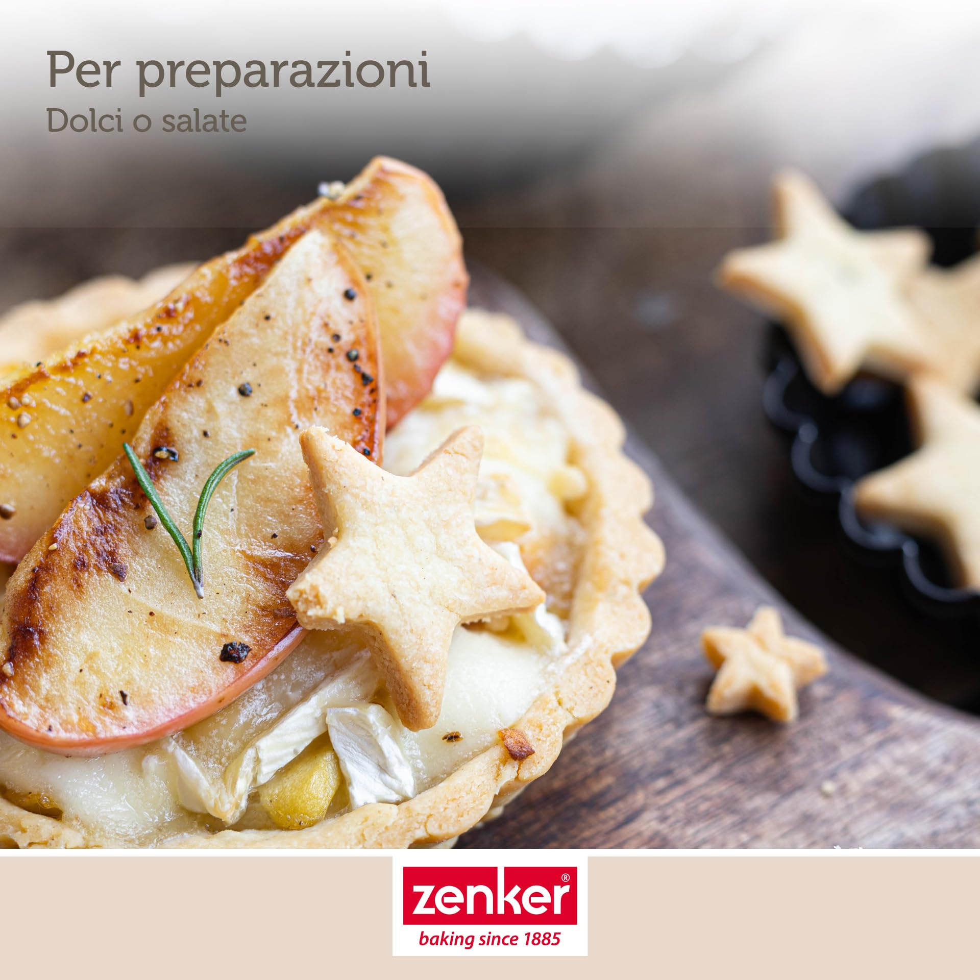 zenker-set-7-stampi-antiaderenti-tortiera-per-crostata-28-cm-6-mini-stampi-10-cm image 6